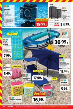 Plodine Katalog - Pregled kataloga iz trgovine Plodine, vrijedi od 24.06.2026 | Stranica: 52 | Proizvodi: Ležaljka, Suncobran, Torba, Hladnjak