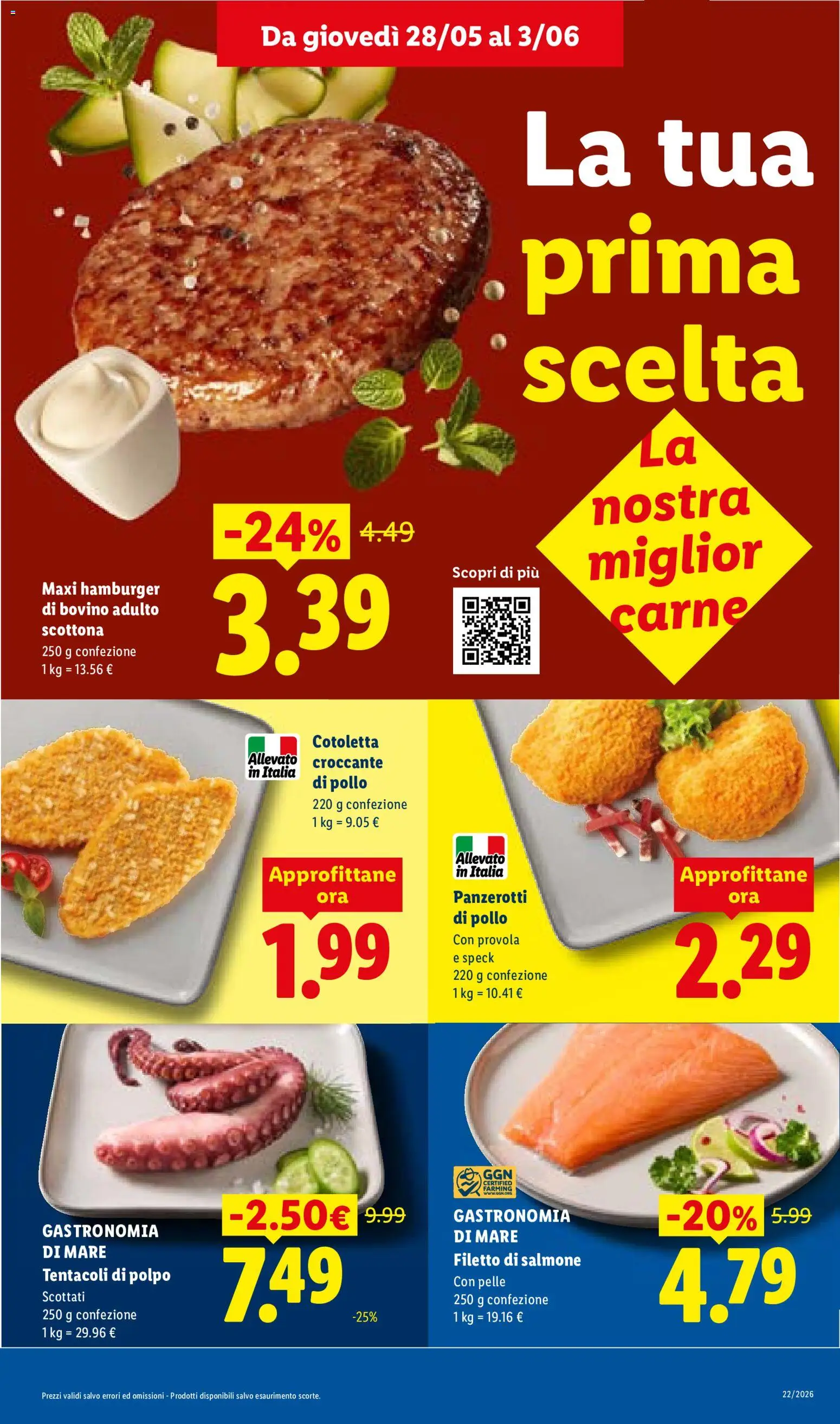 Volantino Lidl del 28.05.2026 | Pagina: 7 | Prodotti: Speck, Pollo, Salmone, Polpo