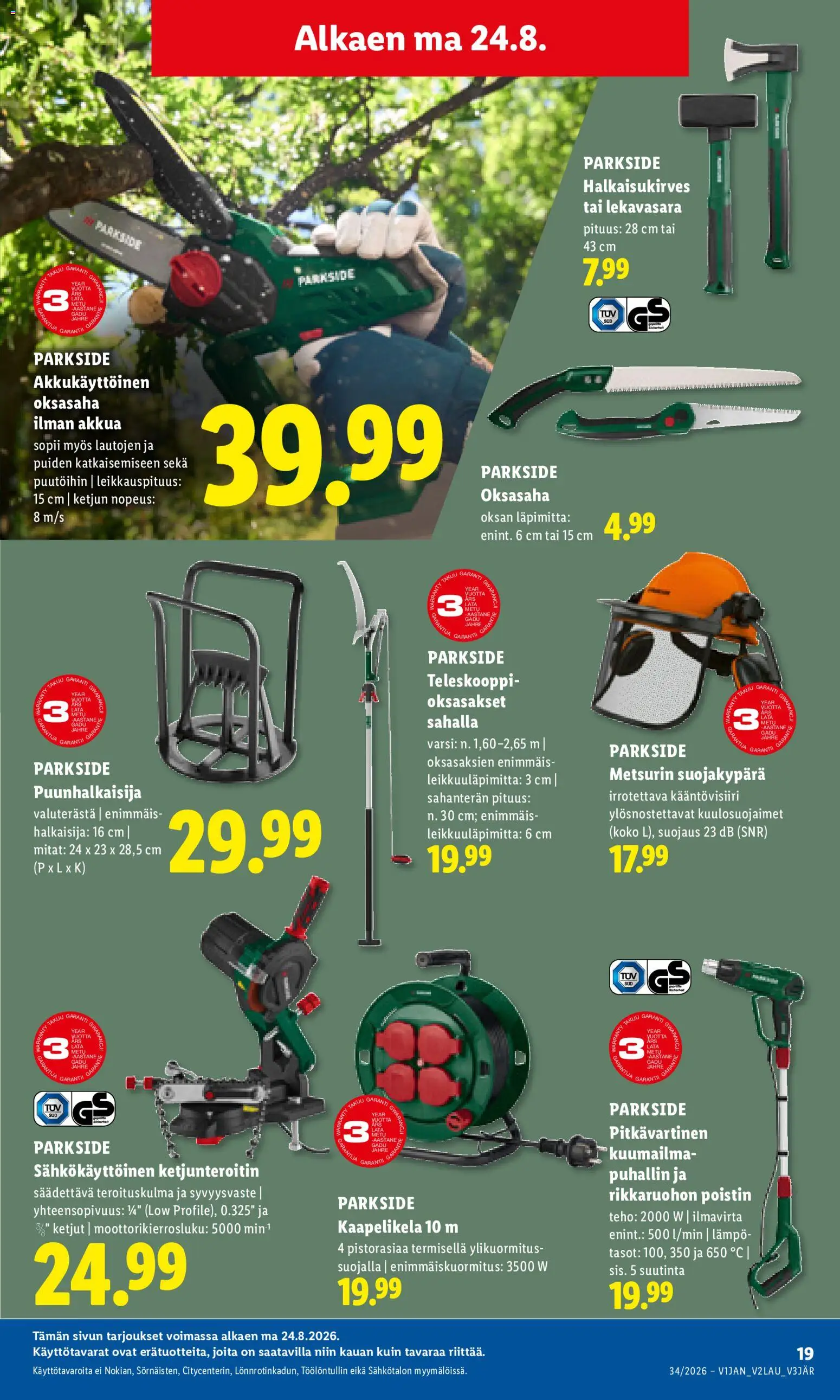Lidl tarjoukset - Helsinki – voimassa 24/08/2026 alkaen | Sivu: 13 | Tuotteet: Oksasakset