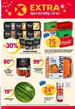 Forhåndsvisning av Coop Extra kundeavis gyldig fra 15.06.2026 | Side: 3 | Produkter: Sjokolade, Lasagneplader, Fersken, Vannmelon