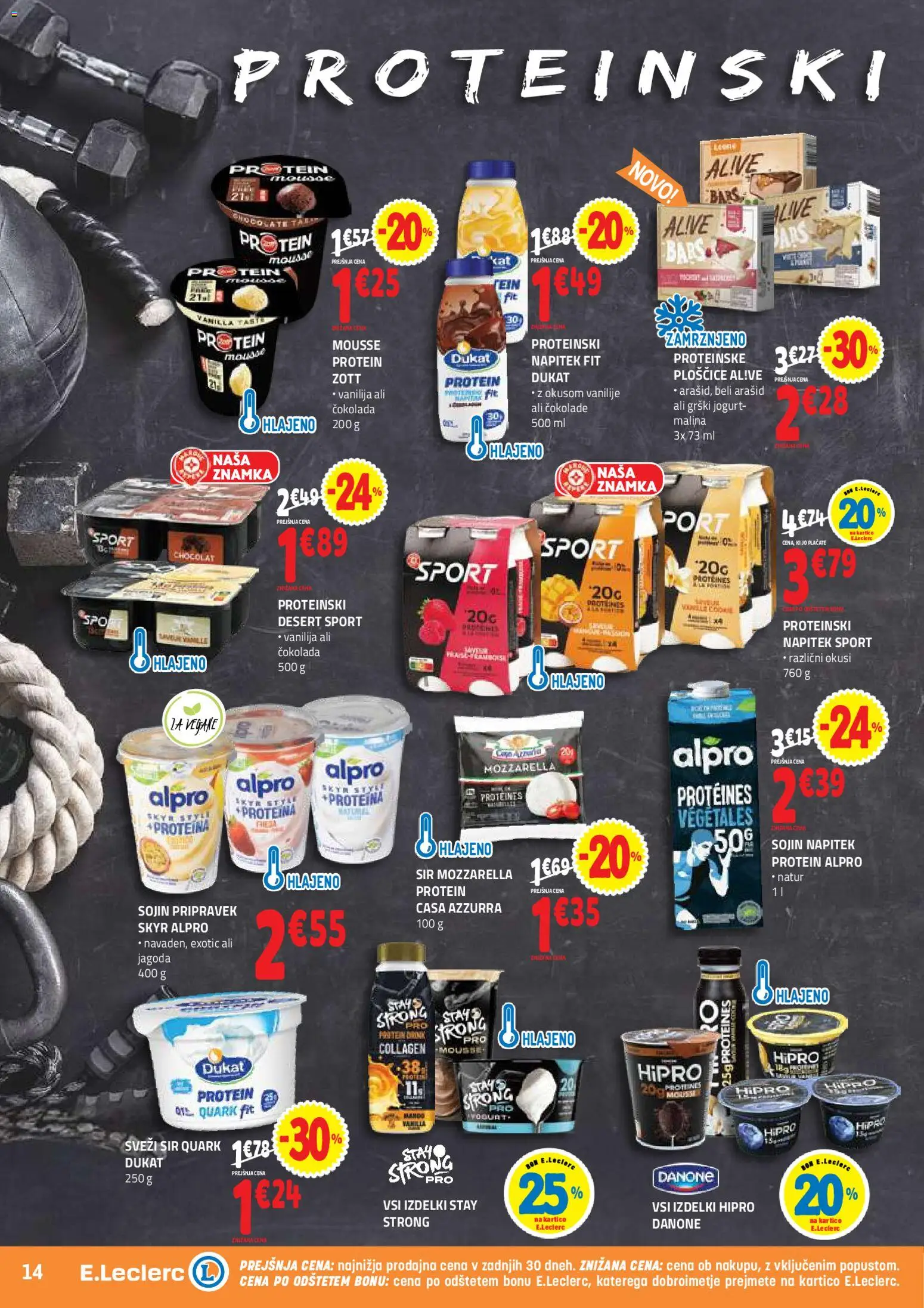 Novi E.leclerc katalog ponudbe – veljaven od 27.05.2026 | Stran: 14 | Izdelki: Grški jogurt, Miza, Jogurt, Cokolada