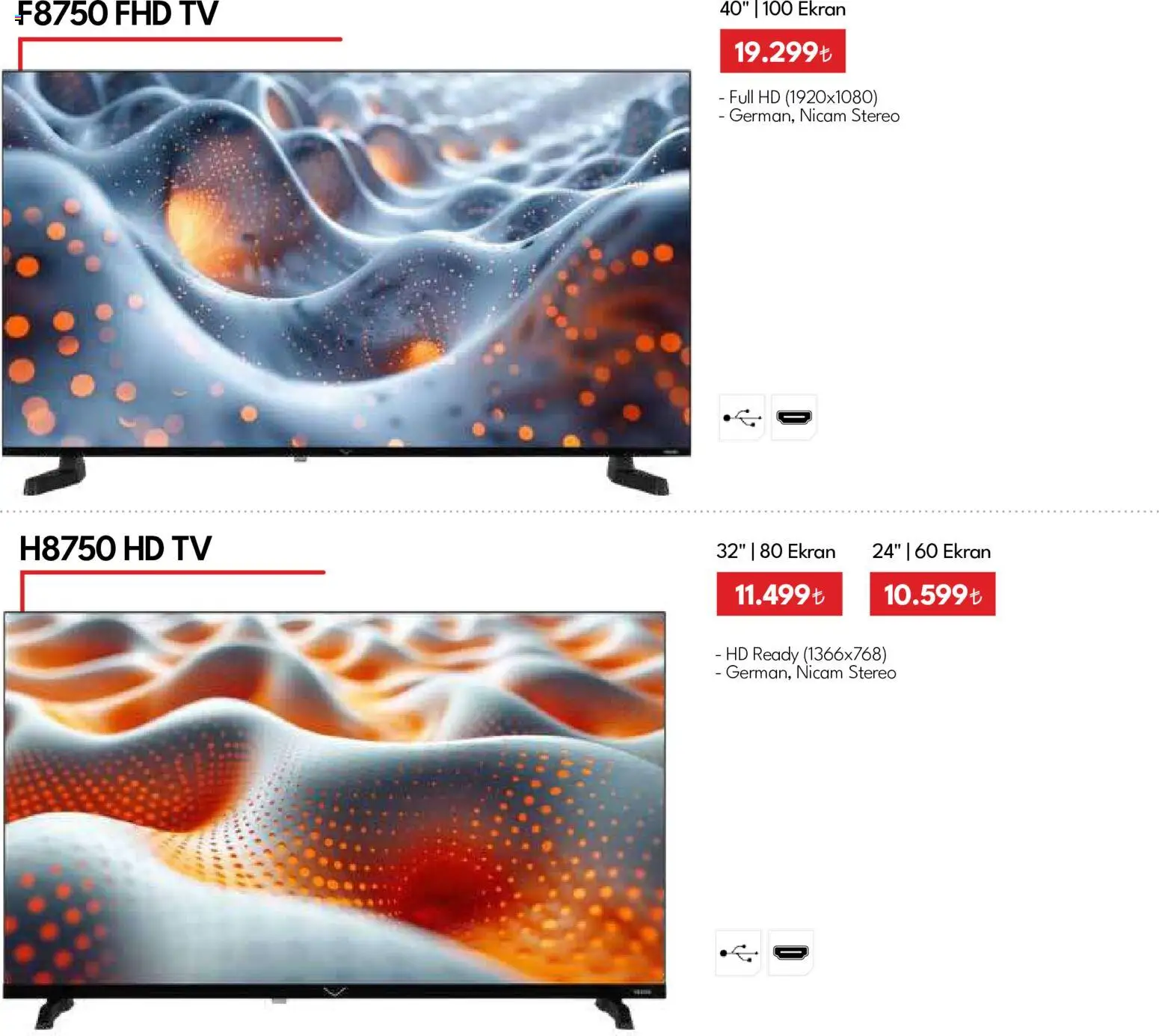Vestel - Tüketici Elektroniği - 02 Eylül 2026 tarihinden itibaren geçerlidir | Sayfa: 21 | Ürünler: TV