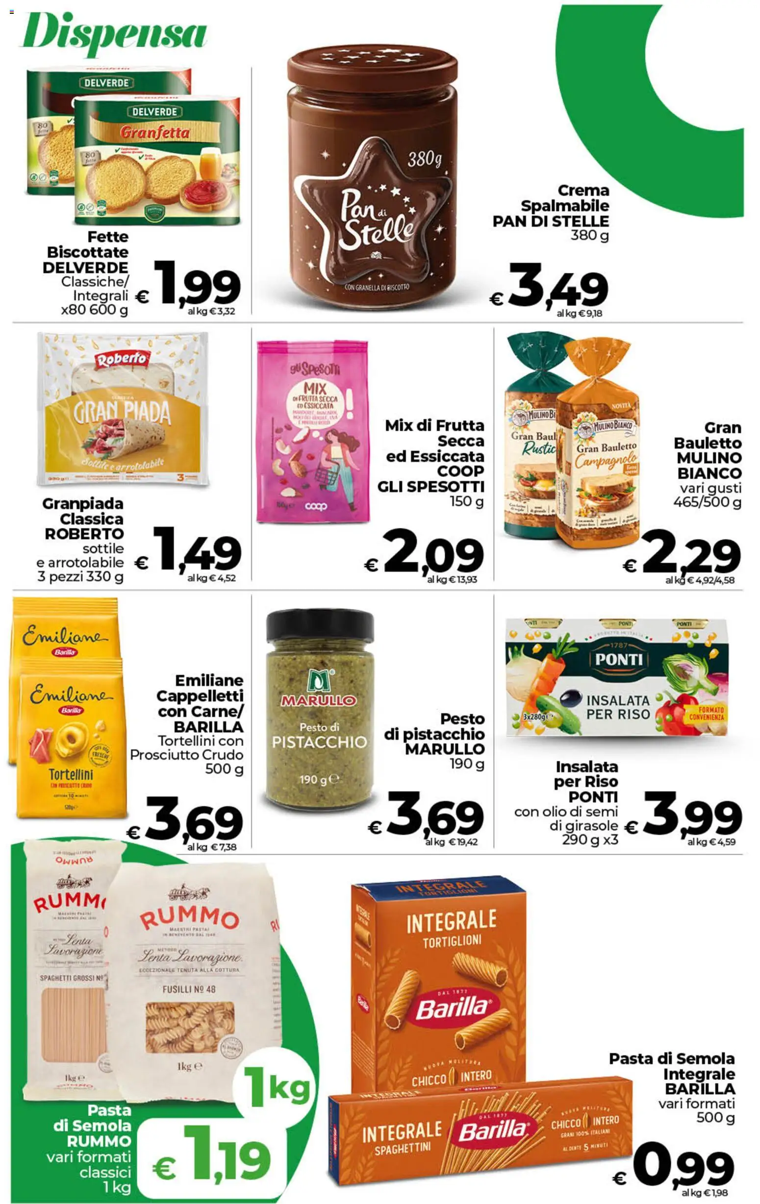 Volantino COOP del 01/09/2026 | Pagina: 18 | Prodotti: Prosciutto Crudo, Insalata, Tortiglioni, Pasta di semola