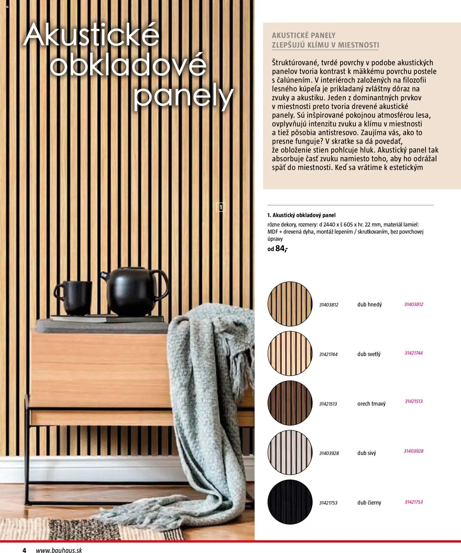 Nové Bauhaus akcie – leták je platný od 03.08.2026 | Strana: 4 | Produkty: Panely, Postele