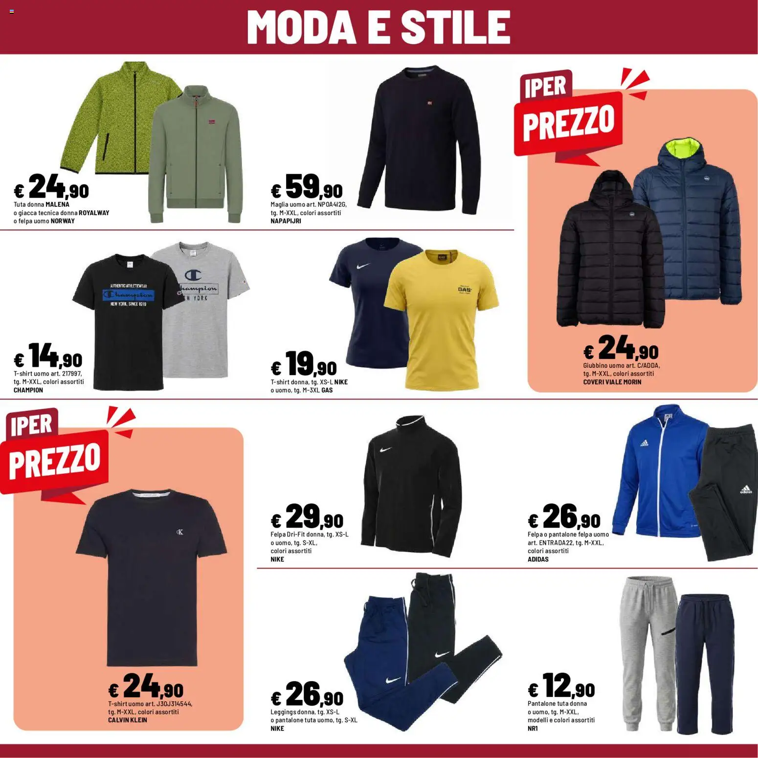Volantino Iper del 31/08/2026 | Pagina: 47 | Prodotti: Felpa, Giacca, Leggings
