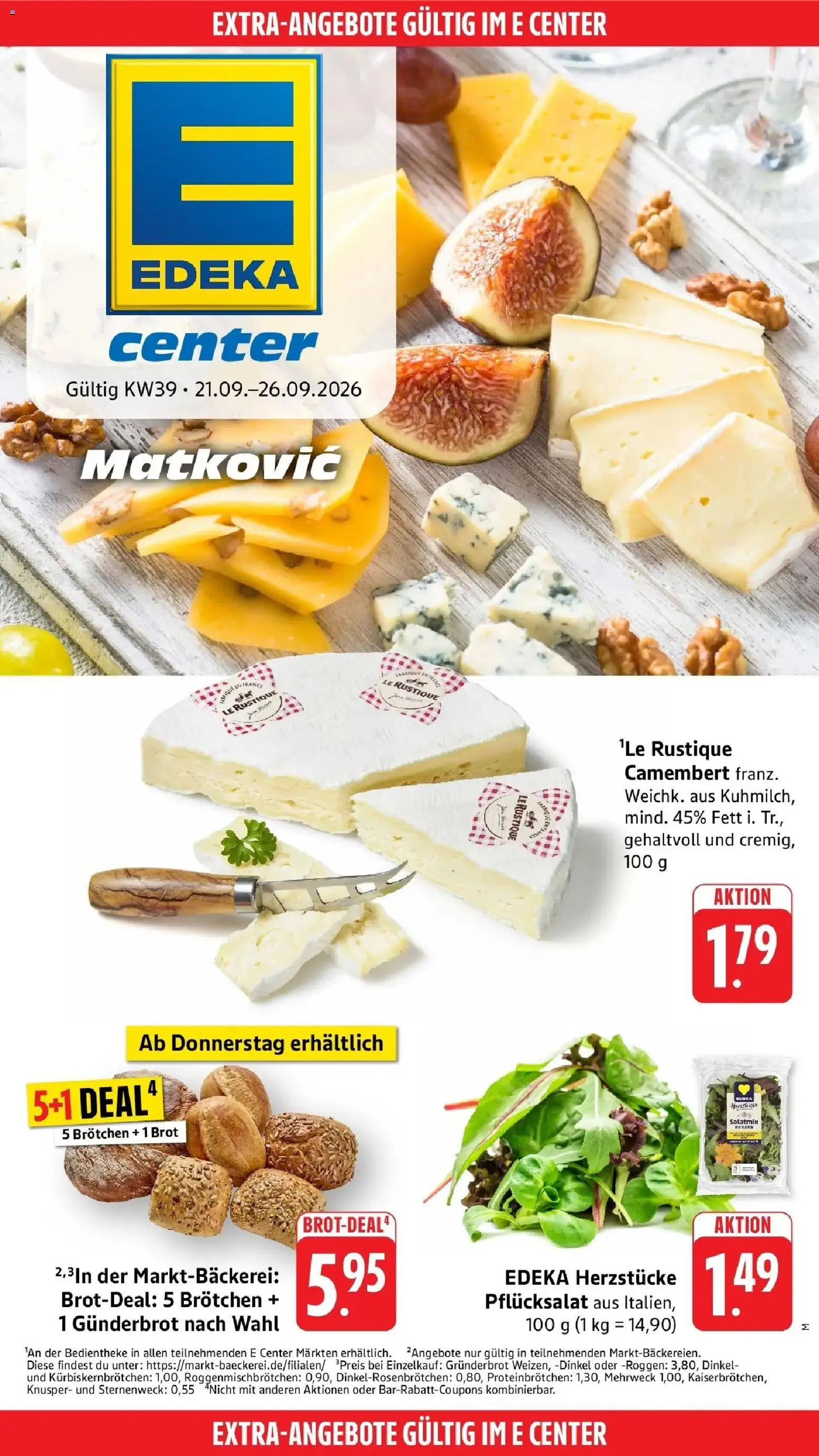 Edeka Prospekt Möglingen (ab 21.09.2026) » Angebote Online | Seite: 42 | Produkte: Camembert, Brot