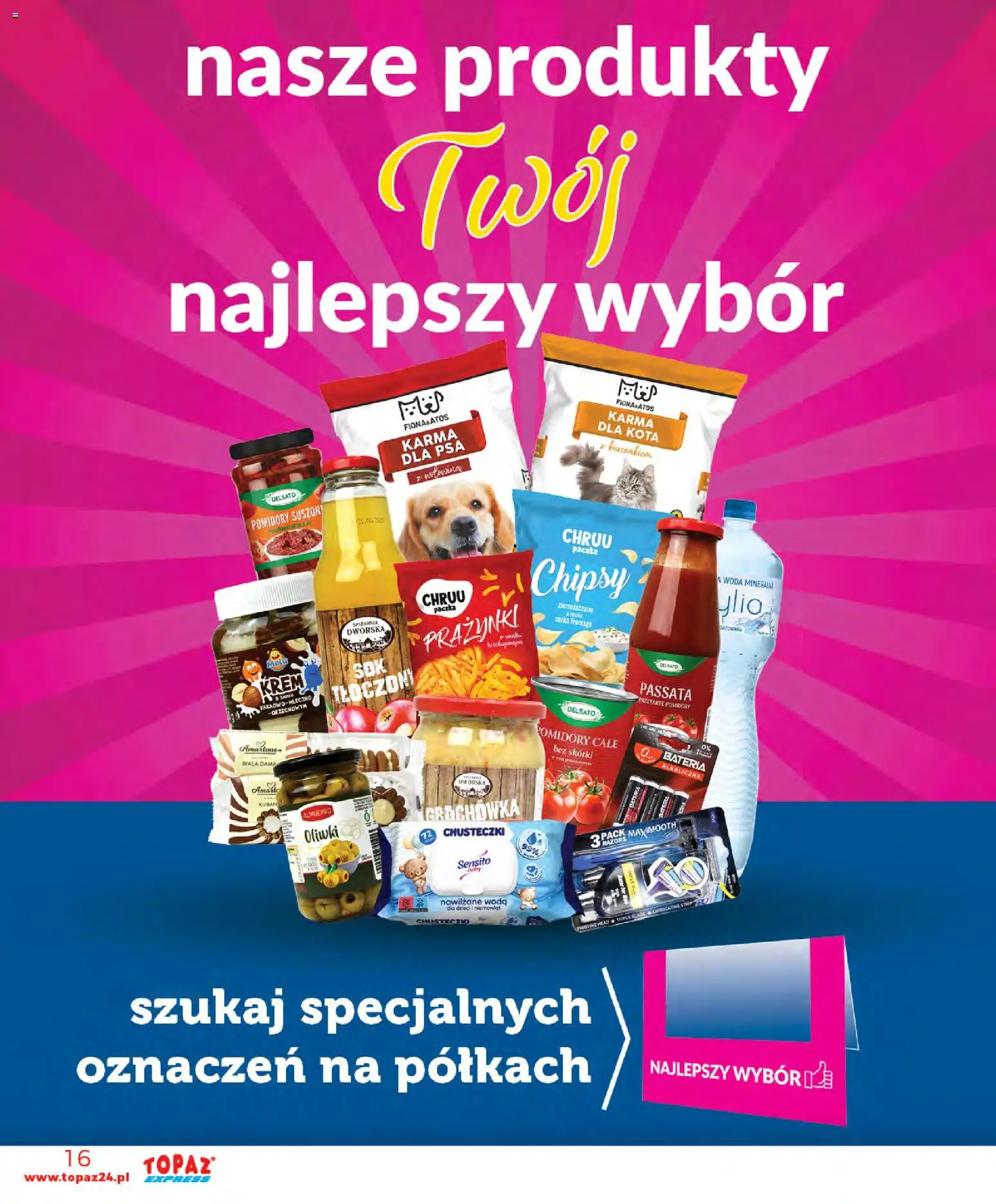 Topaz gazetka - Express od 11.06.2026 | Strona: 16 | Produkty: Chipsy, Bateria, Pomidory, Krem