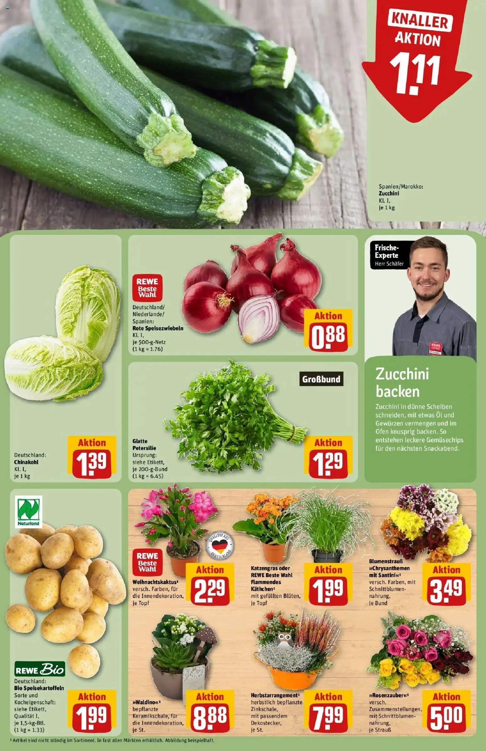 REWE Prospekt ab 26.10.2026 zum Blättern » Angebote | Seite: 7 | Produkte: Ofen, Chinakohl, Petersilie, Zucchini