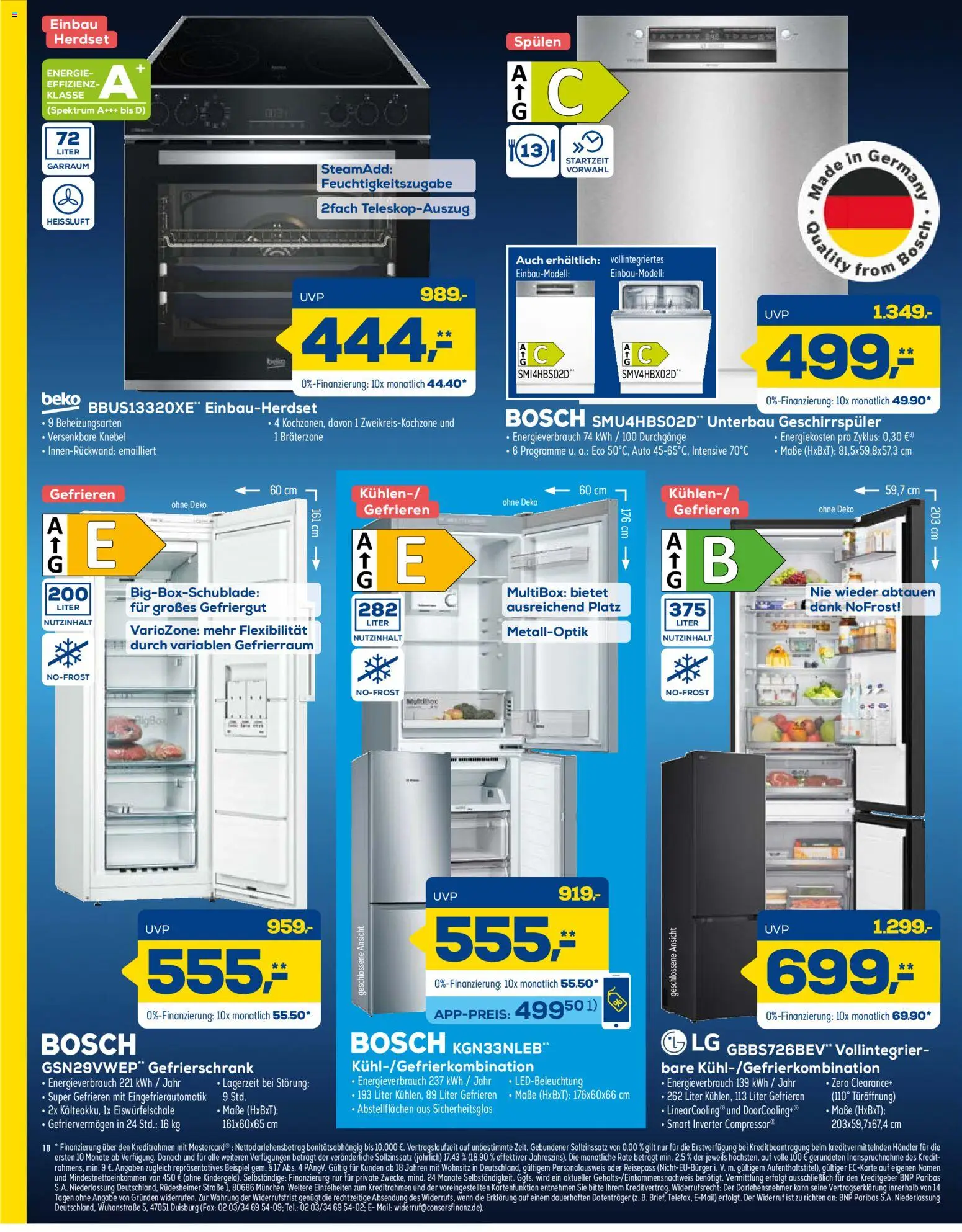Euronics Prospekt – gültig ab 30.05.2026 | Seite: 10 | Produkte: Bosch, LG, Gefrierschrank, Geschirrspüler