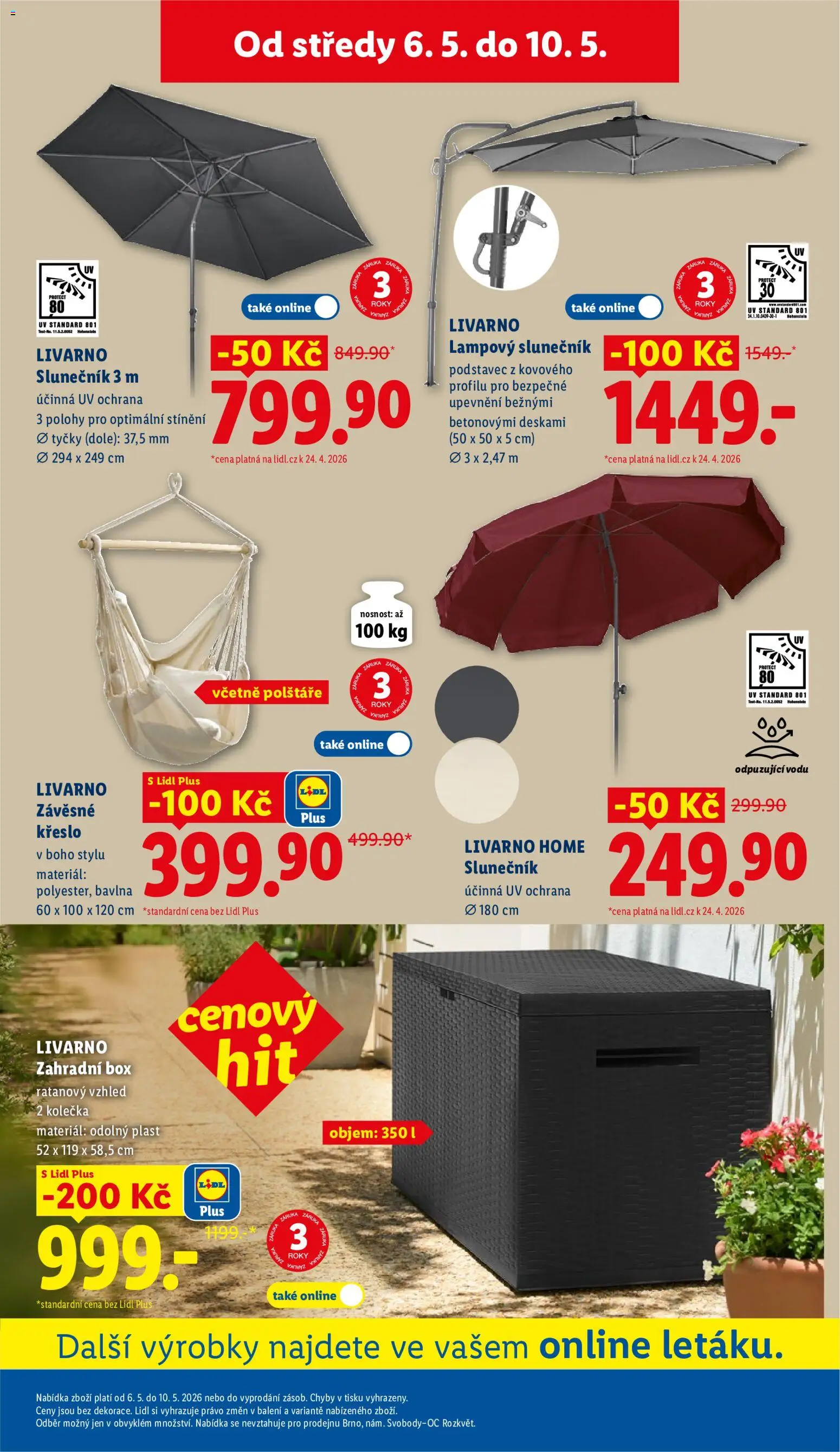 Lidl leták od 06.05.2026 | Strana: 41 | Produkty: Box, Zahradní box, Křeslo, Slunečník