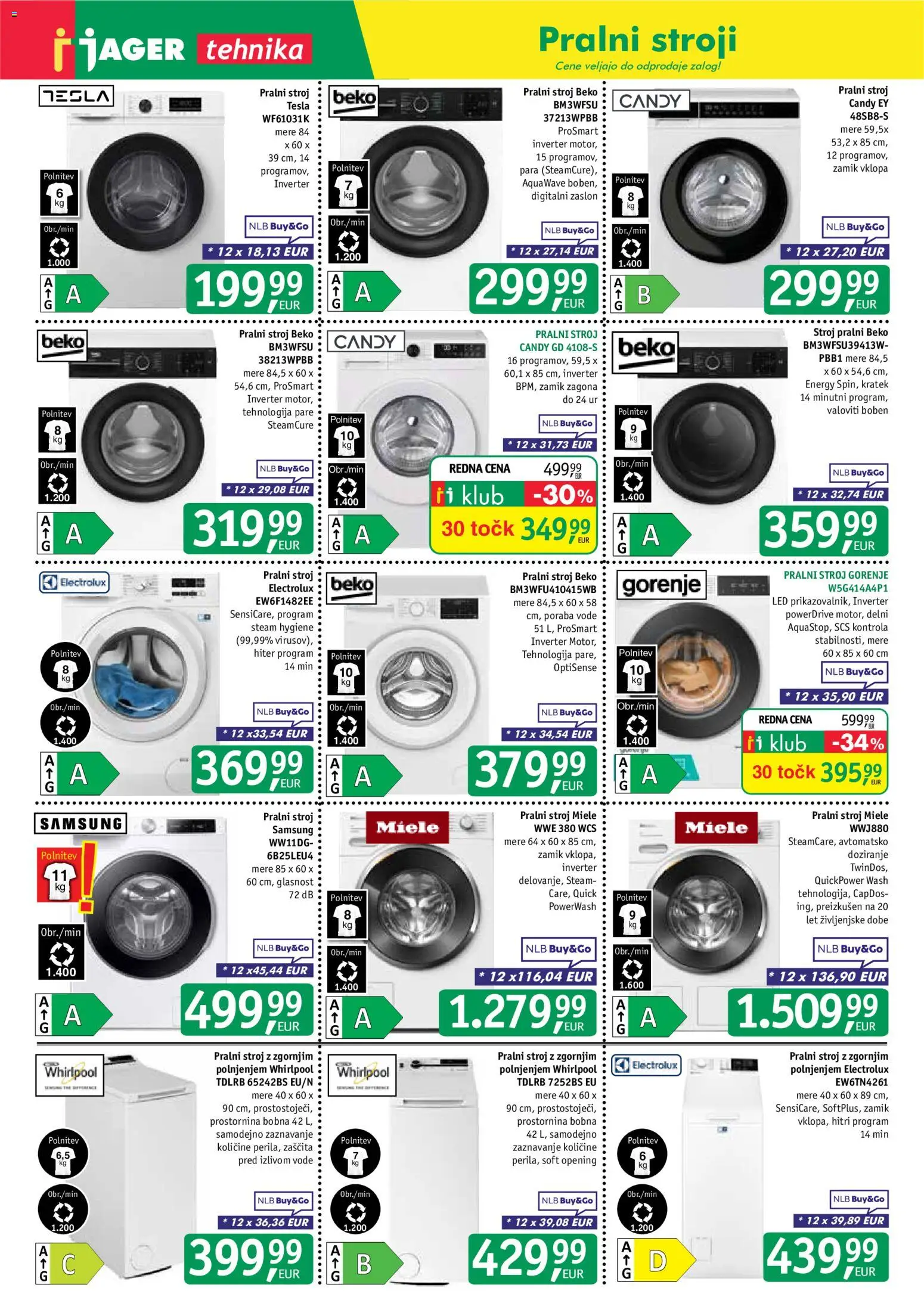 Novi Jager katalog ponudbe – veljaven od 30.09.2026 | Stran: 11 | Izdelki: Pralni stroj