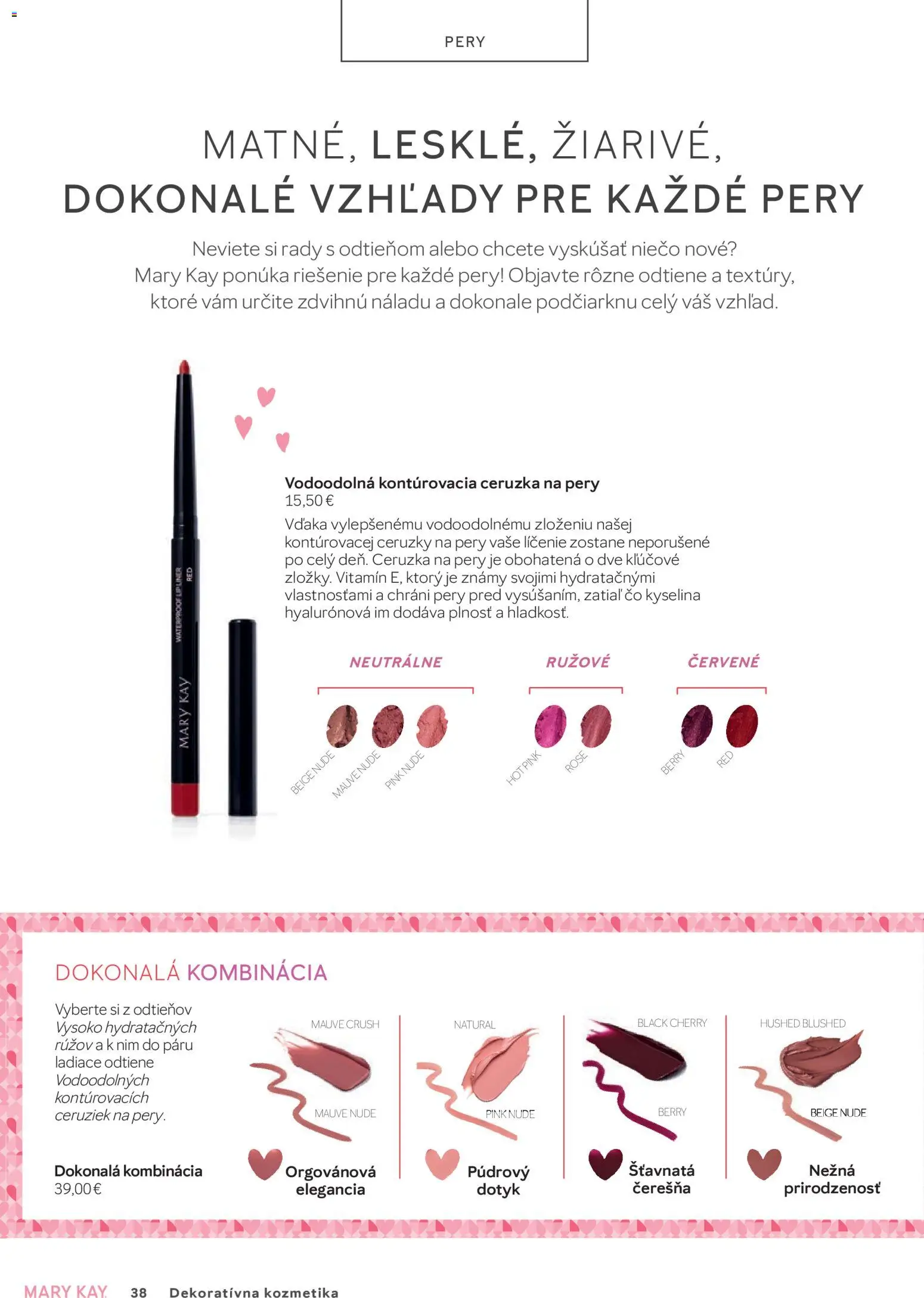 Nové Mary Kay akcie – leták je platný od 01.04.2026 | Strana: 38 | Produkty: Ceruzka