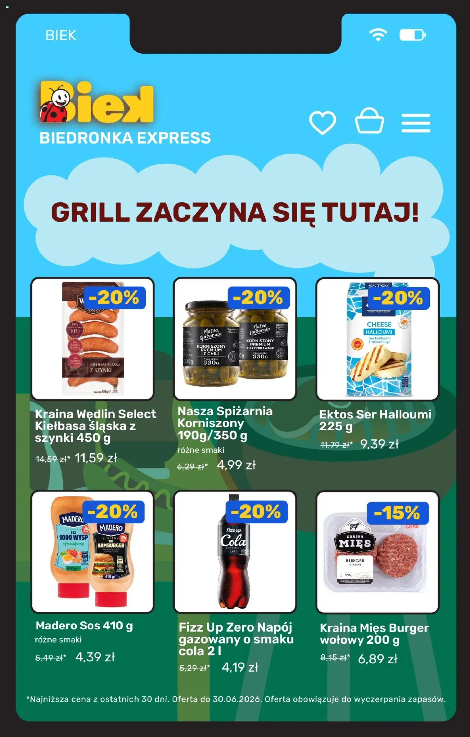 Biedronka gazetka - Biek od 26.06.2026 | Strona: 24 | Produkty: Halloumi, Kiełbasa śląska, Ser, Sos