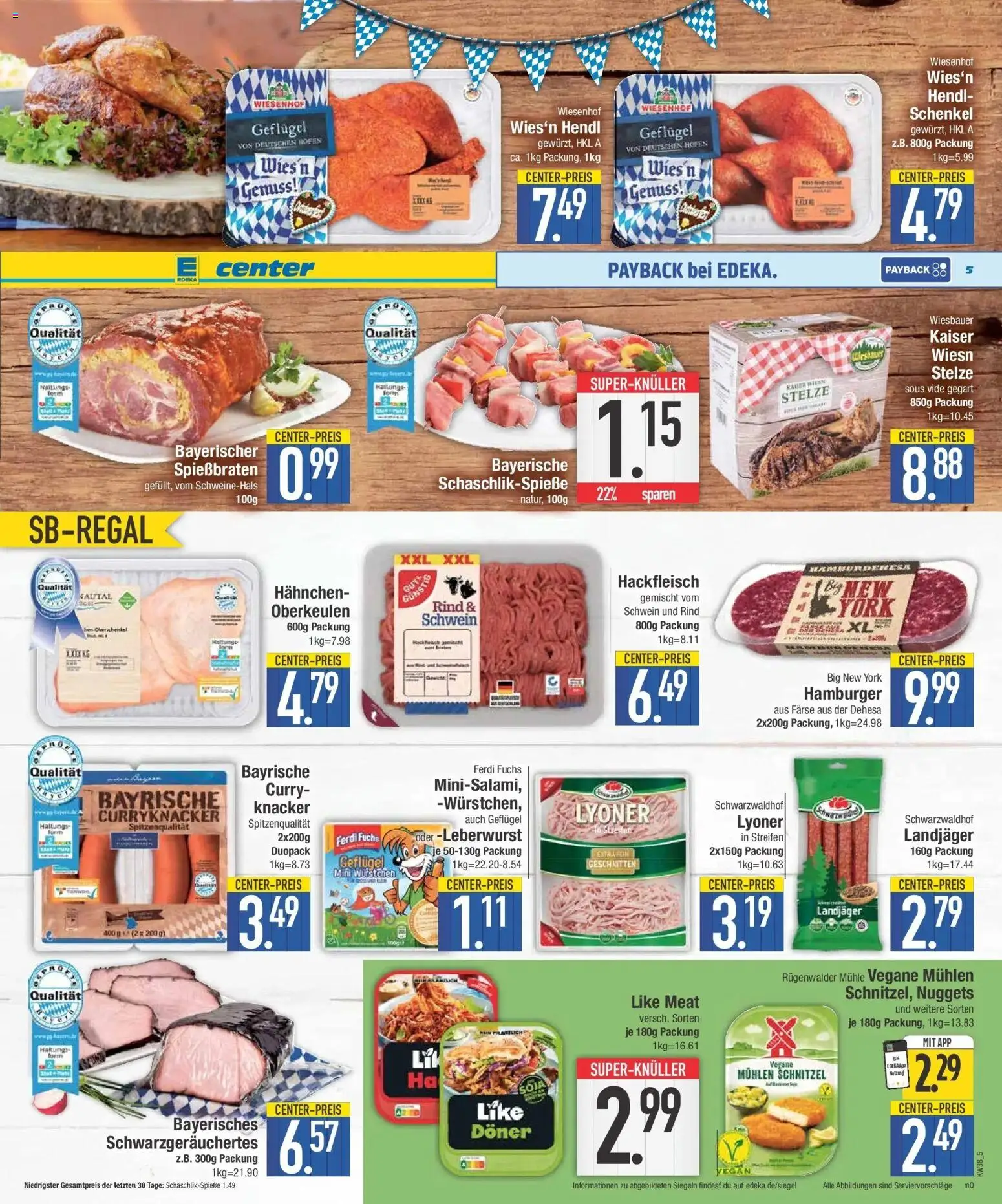 E center Prospekt Deggendorf (ab 14.09.2026) zum Blättern | Seite: 5 | Produkte: Mühle, Schnitzel, Like meat, Hackfleisch