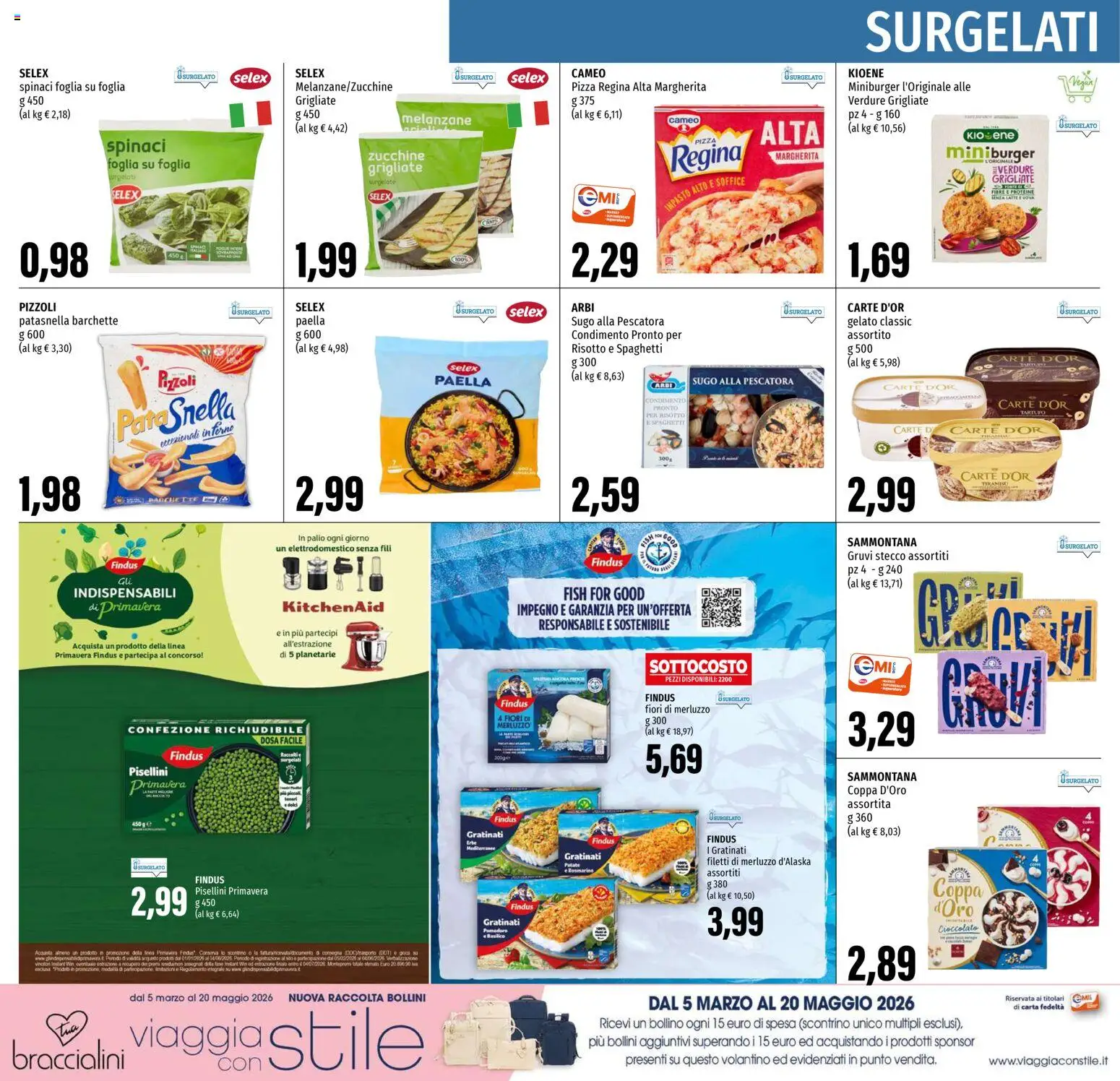Volantino EMI del 23.04.2026 | Pagina: 16 | Prodotti: Merluzzo, Latte, Spinaci, Melanzane