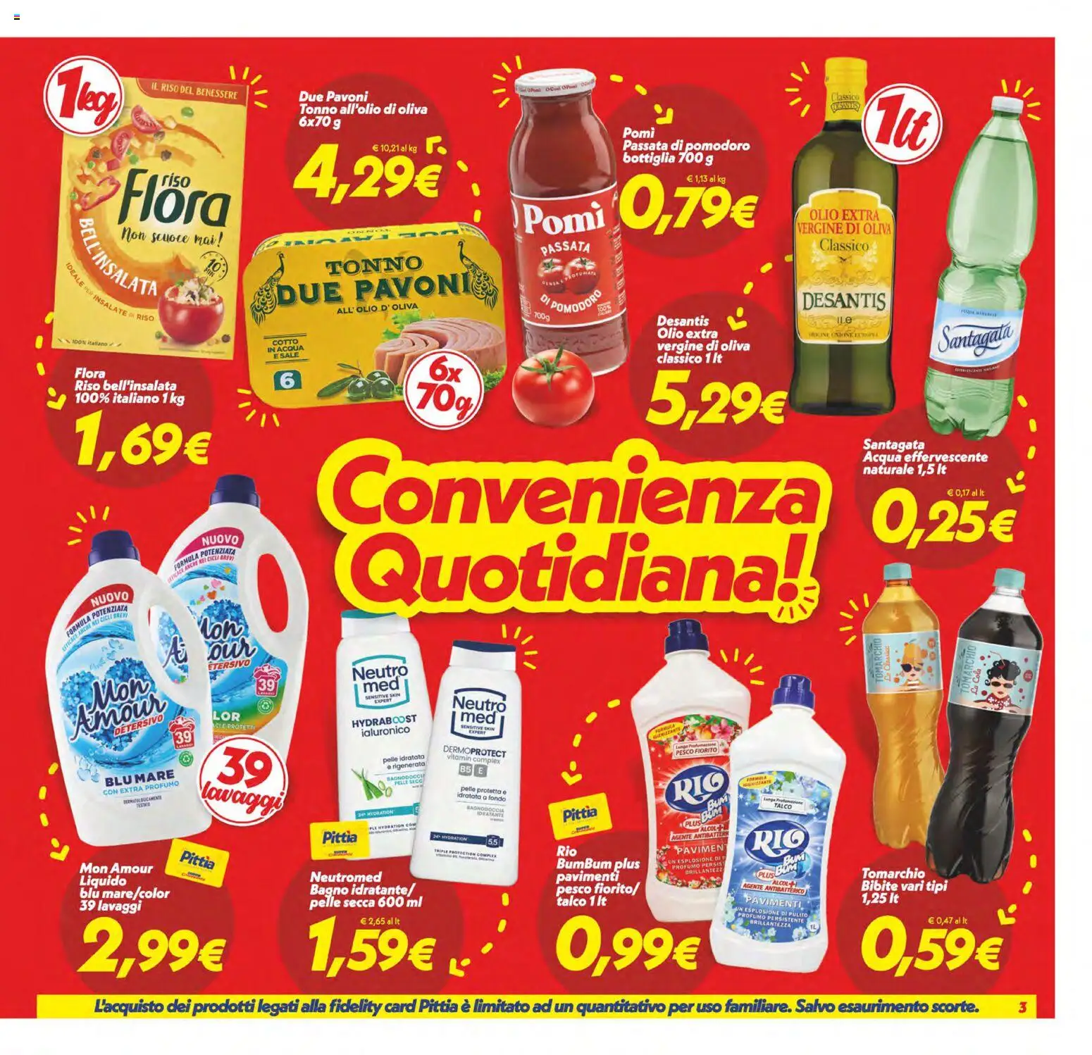 Volantino SuperConveniente del 19/06/2026 | Pagina: 3 | Prodotti: Riso, Pomodoro, Passata di pomodoro, Bagno