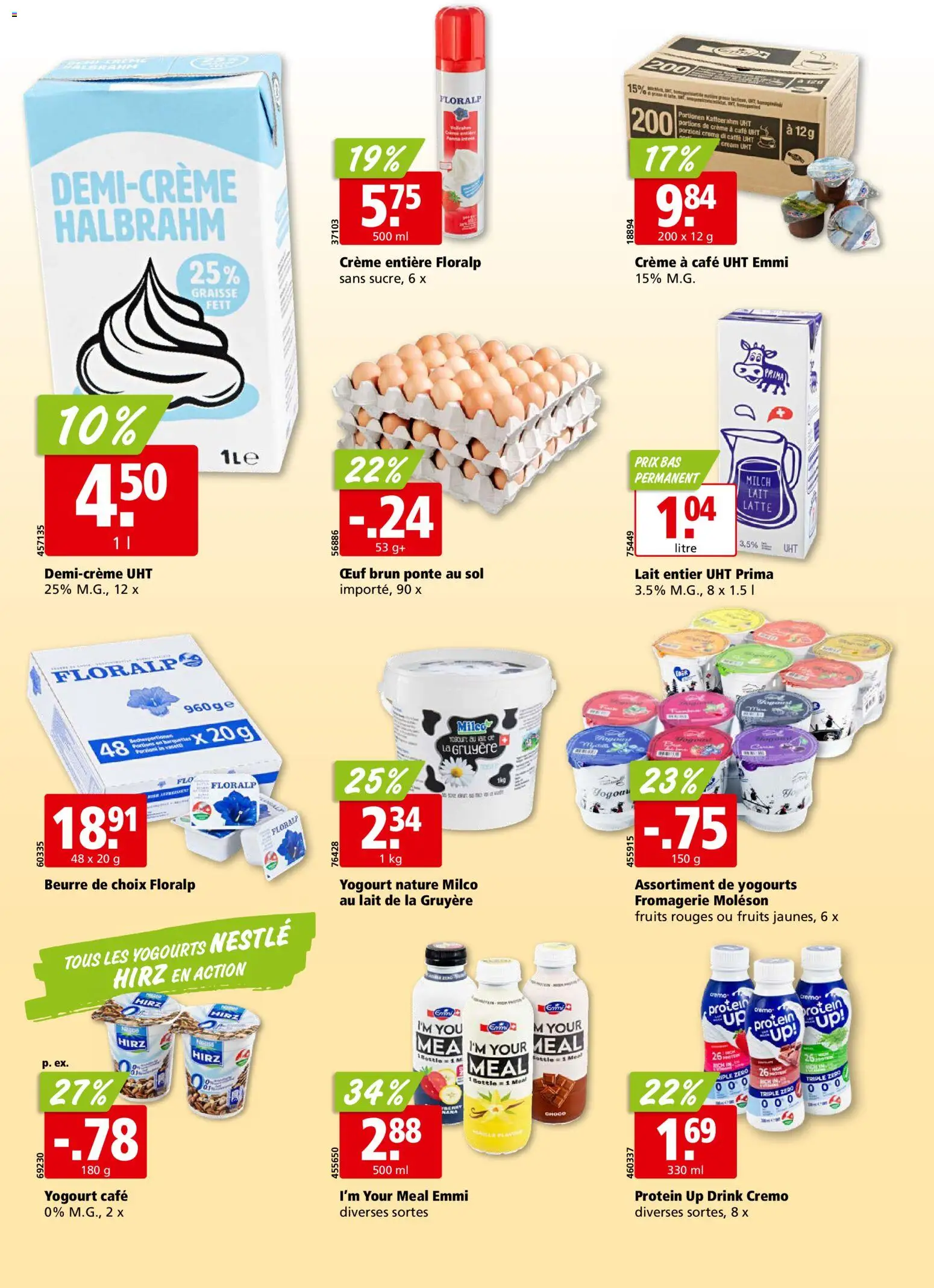 Aligro aktionen Chavannes, Matran, Genève, Sion – gültig ab 28.09.2026 | Seite: 14 | Produkte: Milch, Creme