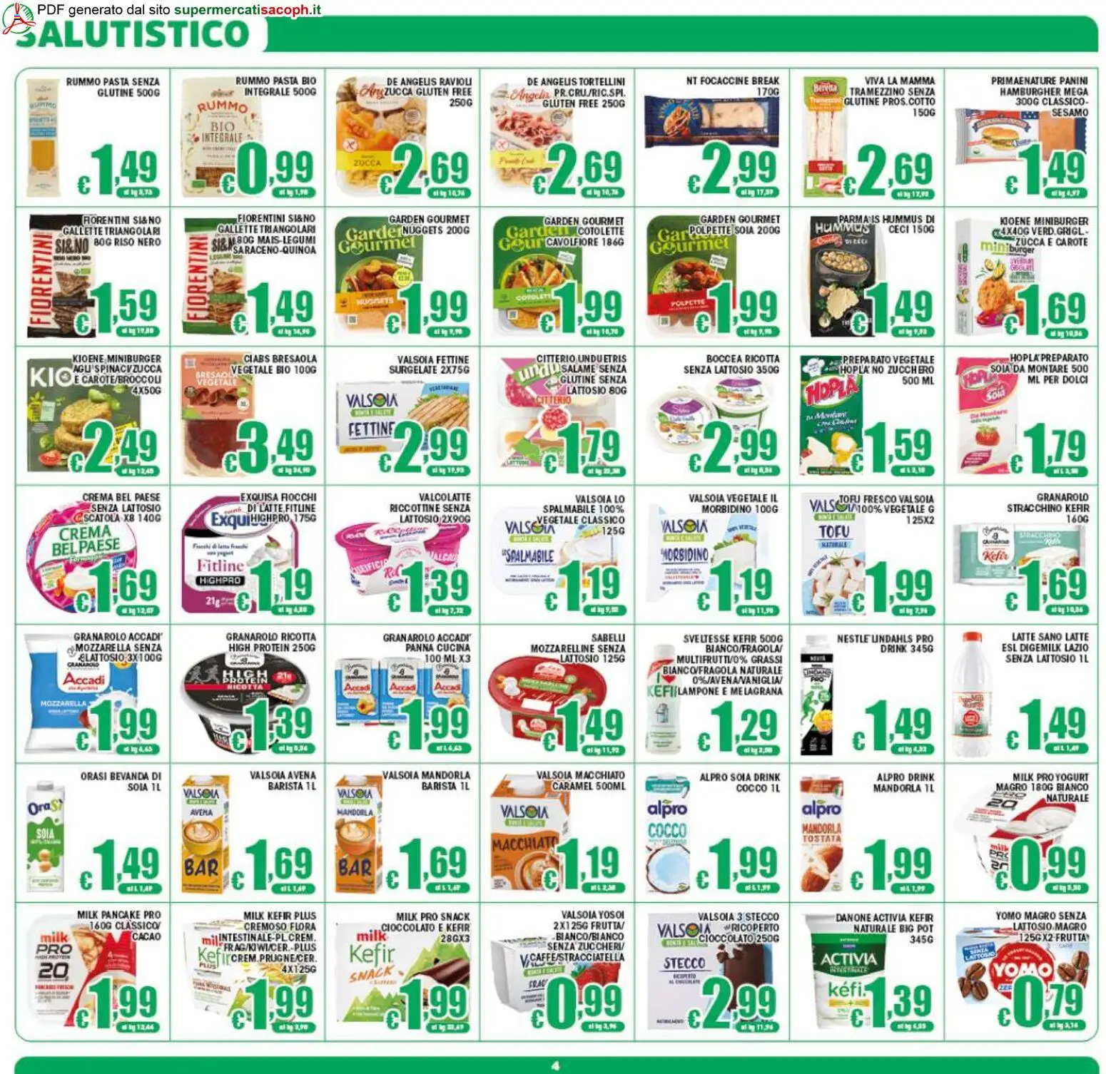 Volantino Sacoph del 10.06.2026 | Pagina: 4 | Prodotti: Ceci, Carote, Pasta, Polpette