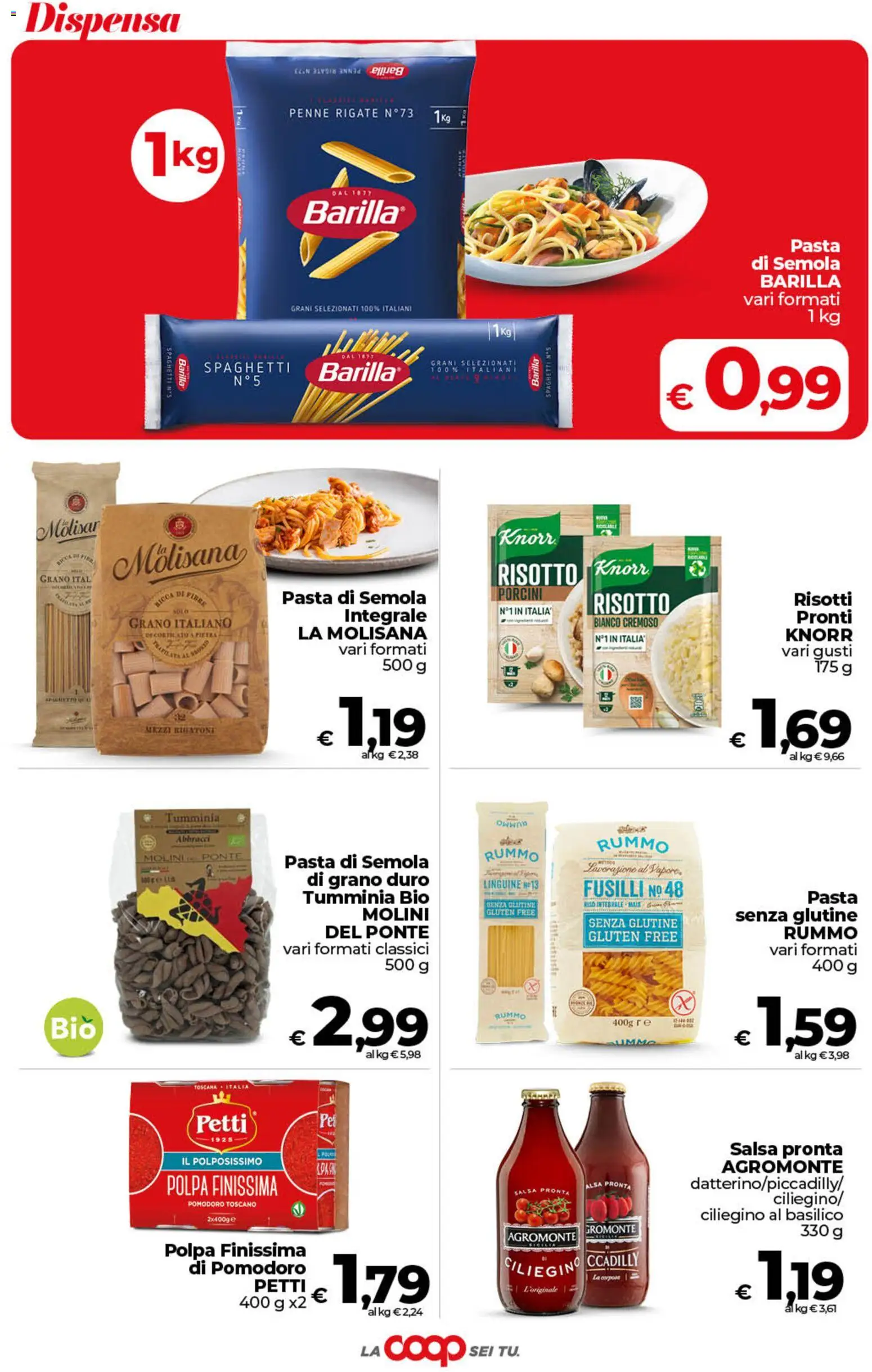 Volantino COOP del 21/08/2026 | Pagina: 26 | Prodotti: Senza glutine, Salsa, Pasta di semola, Pomodoro
