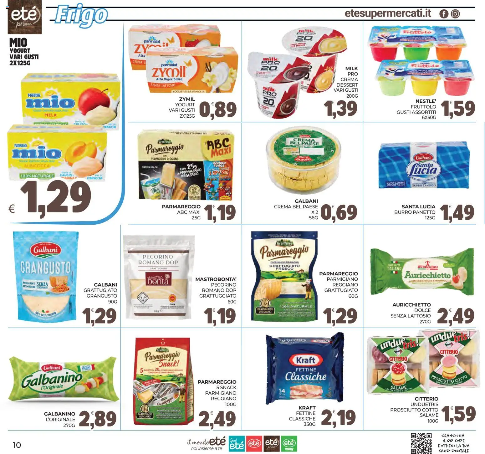 Volantino Eté del 03/07/2026 | Pagina: 10 | Prodotti: Yogurt, Salame, Formaggio, Burro