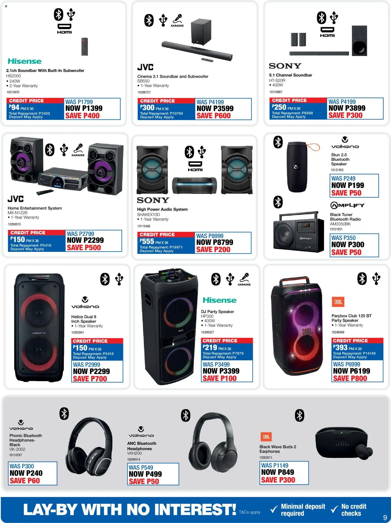 New OK Furniture catalogue – valid from 13.04.2026 | Page: 9 | Products: Audio, Radio, Speaker, Subwoofer