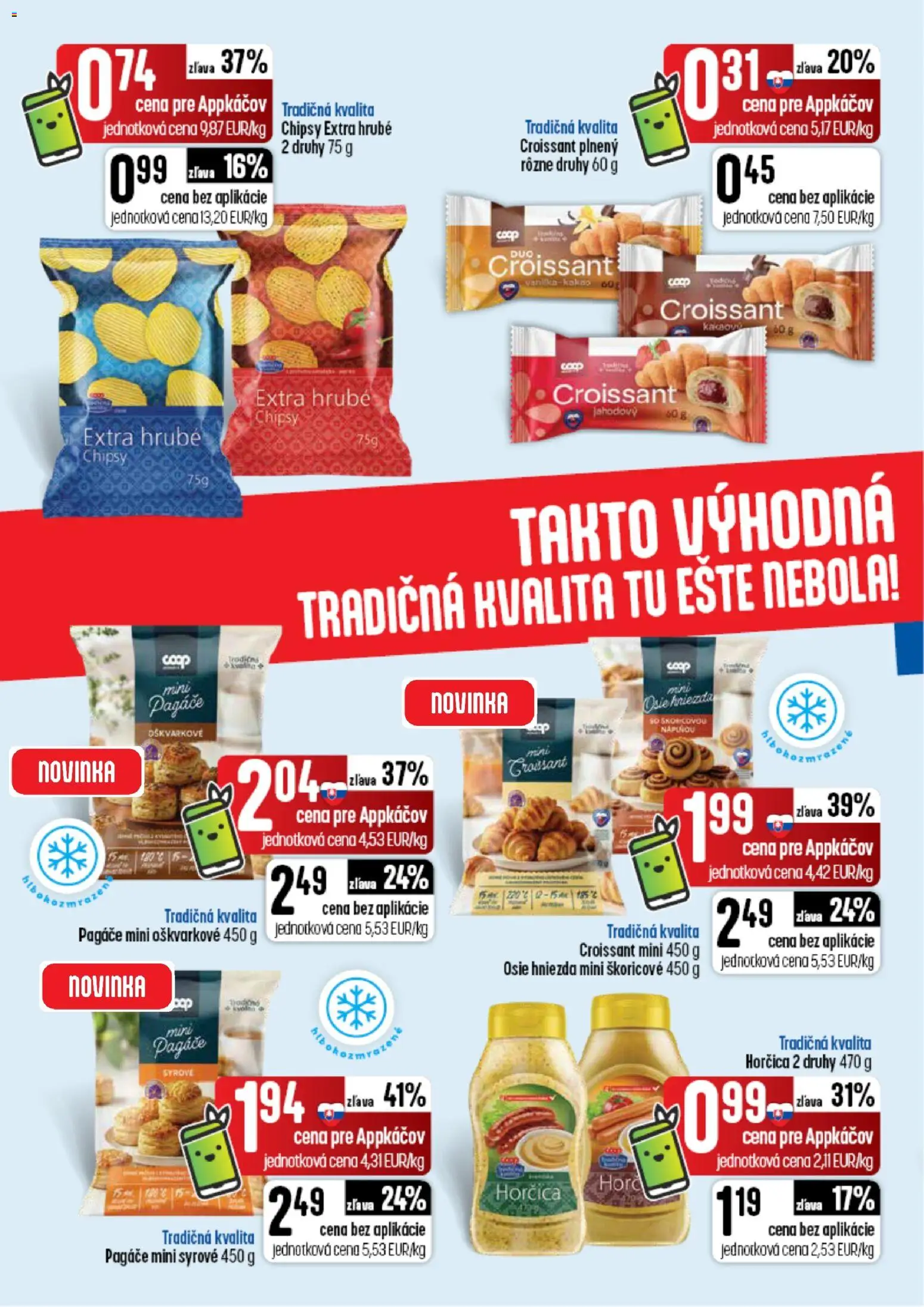 Nové COOP Jednota akcie – leták je platný od 10.09.2026 | Strana: 8 | Produkty: Croissant, Chipsy, Horčica, Kakao