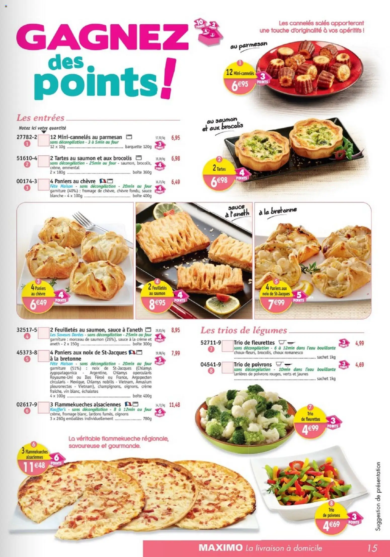 {H1} | Page: 15 | Produits: Parmesan, Fromage, Oignons, Saumon