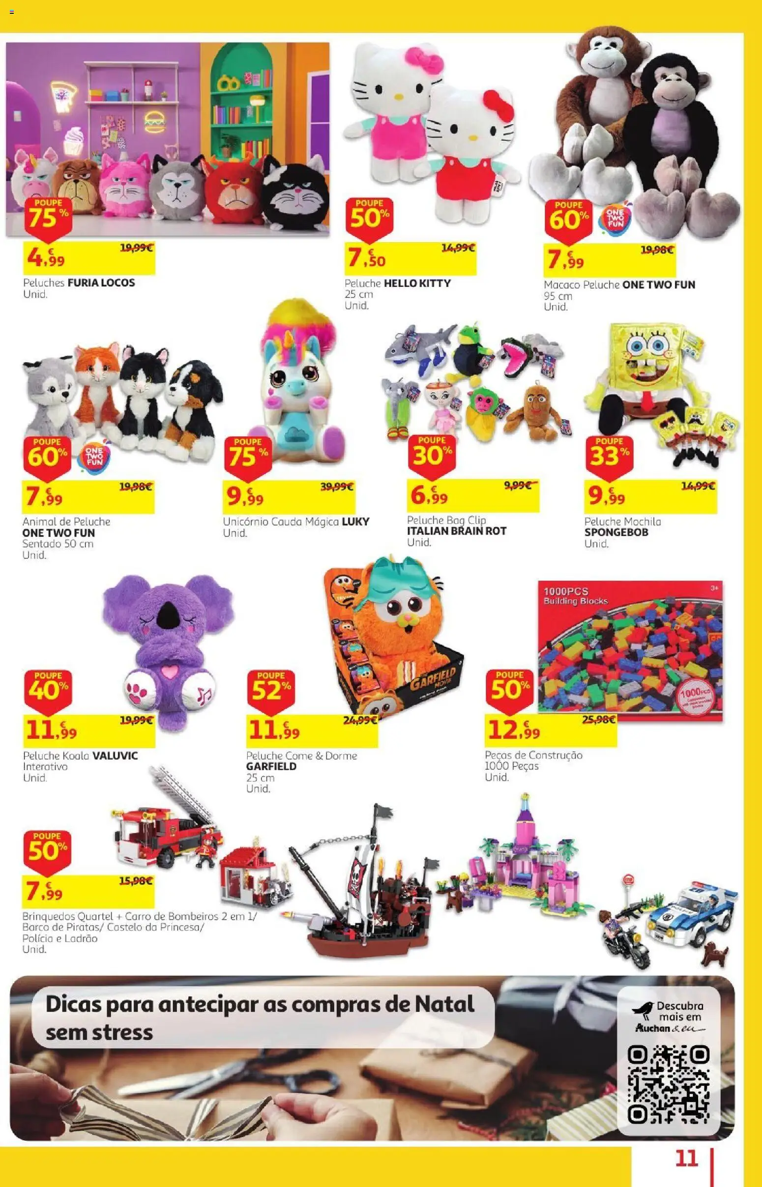 Auchan folheto Preços redondos │ válido de 07/10/2026 | Página: 11 | Produtos: Mochila, Peluches, Brinquedos