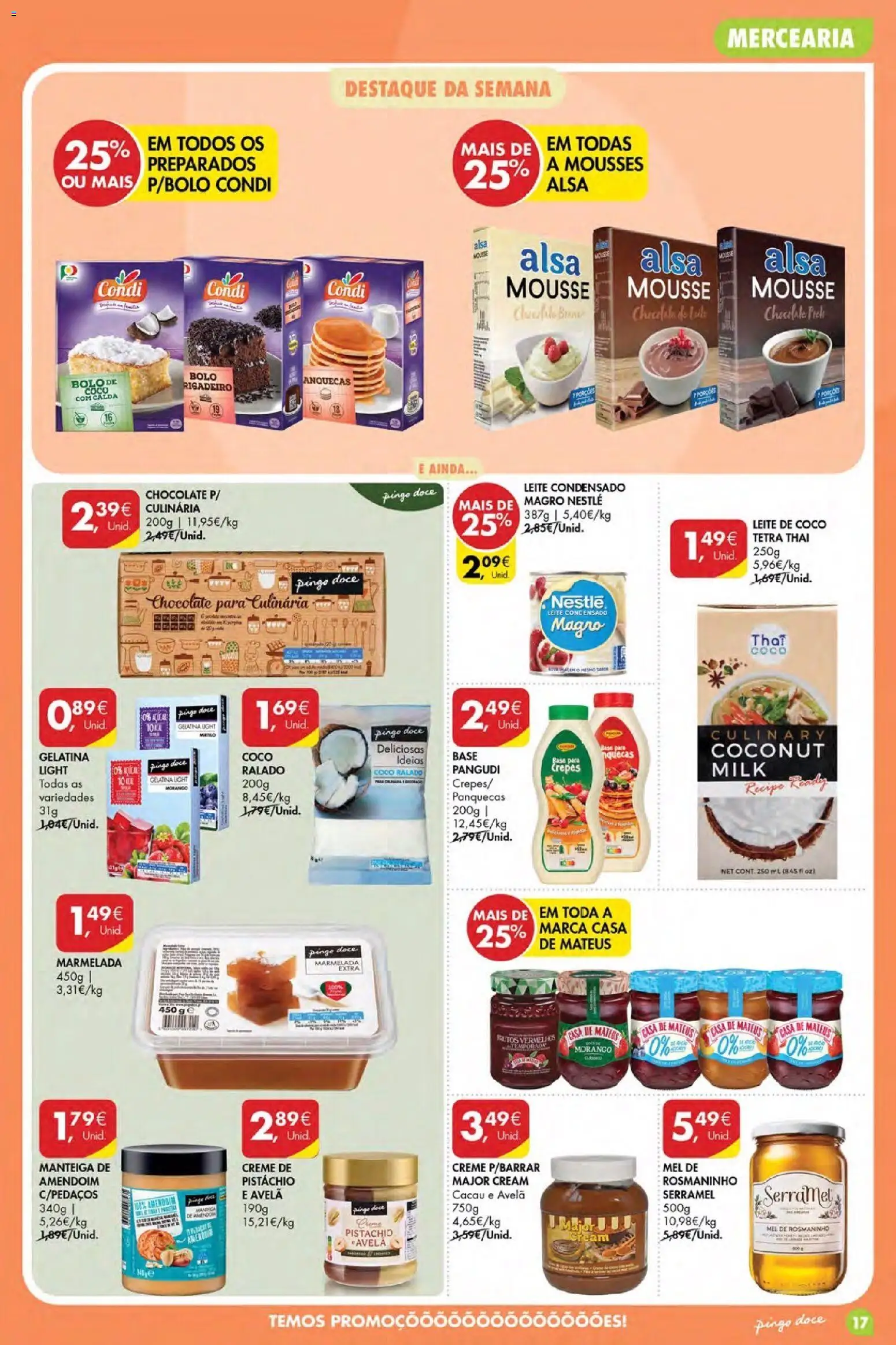 Pingo Doce Poupe Esta Semana Açores │ válido de 28.05.2026 | Página: 17 | Produtos: Manteiga de amendoim, Marmelada, Nestlé, Chocolate