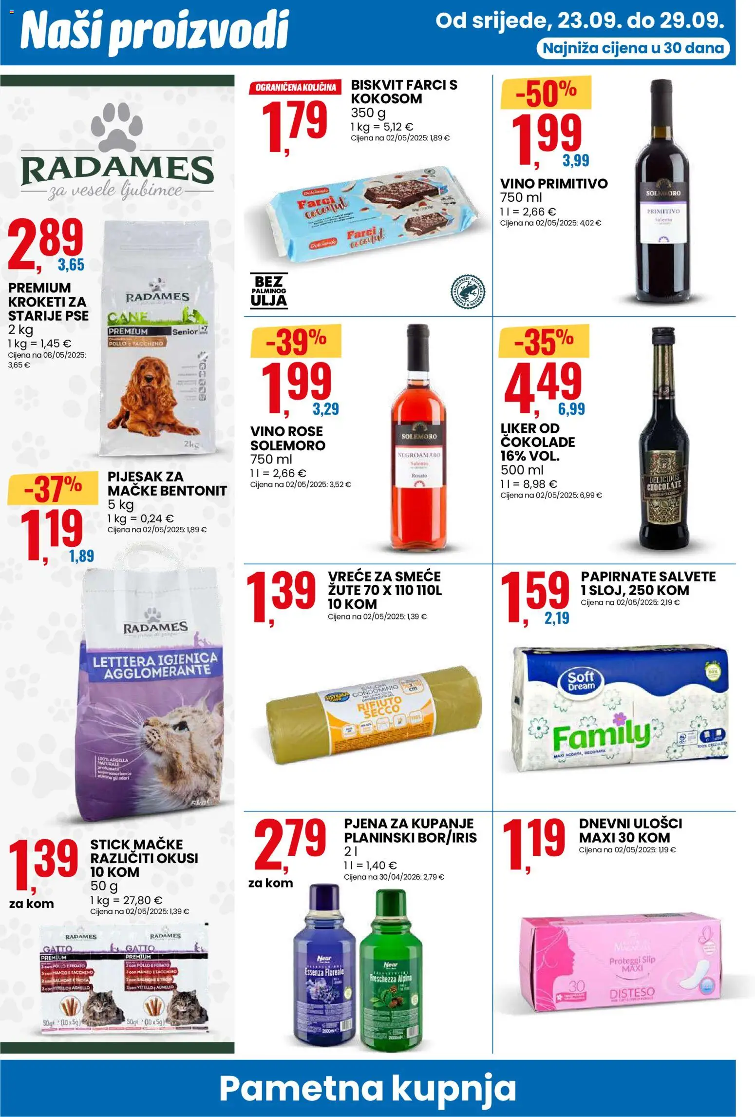 Eurospin katalog | vrijedi od 23.09.2026 | Stranica: 14 | Proizvodi: Vino, Salvete, Sol, Liker