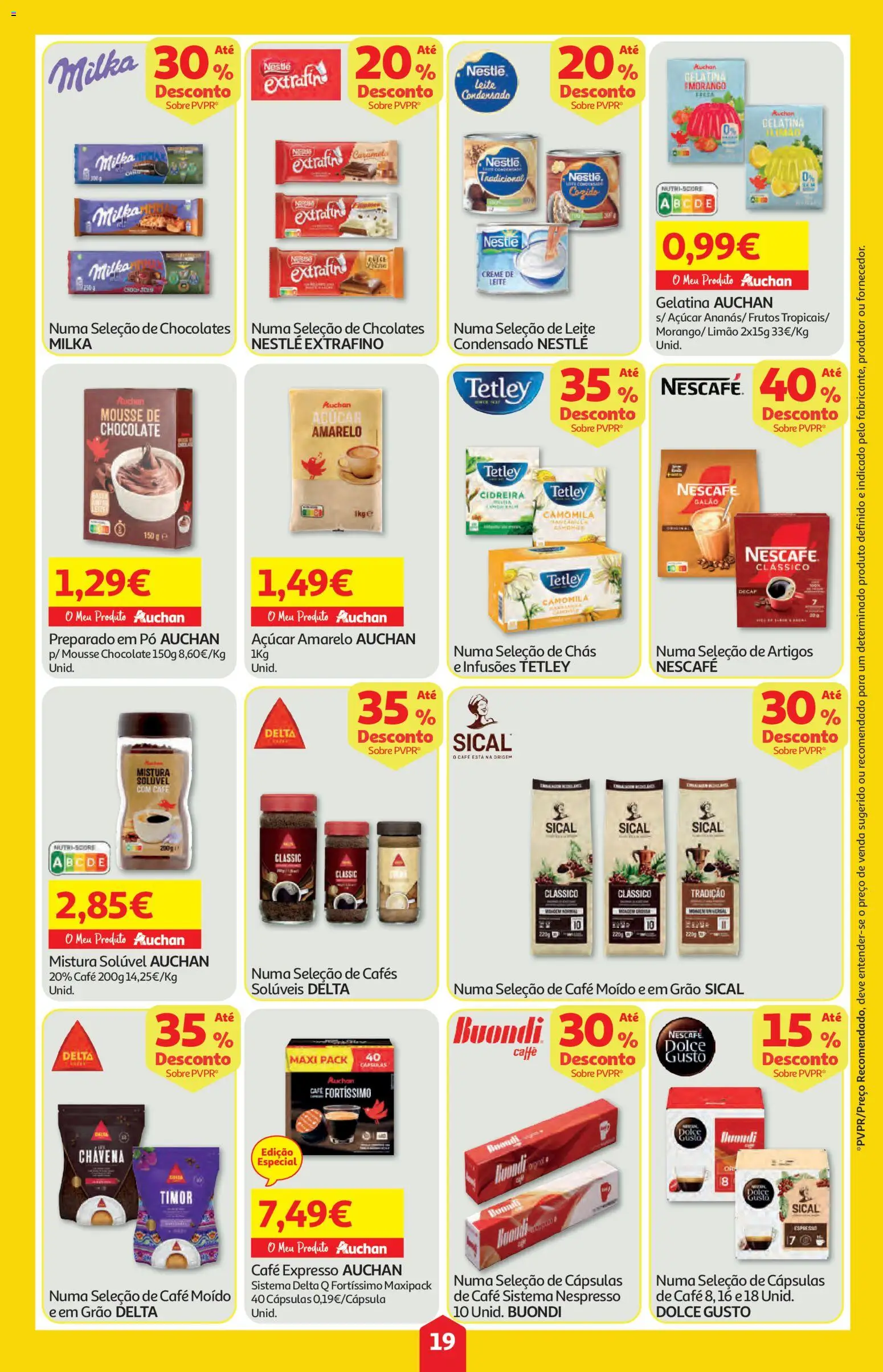 Auchan folheto │ válido de 28.05.2026 | Página: 19 | Produtos: Pó, Nestlé, Dolce gusto, Creme de leite