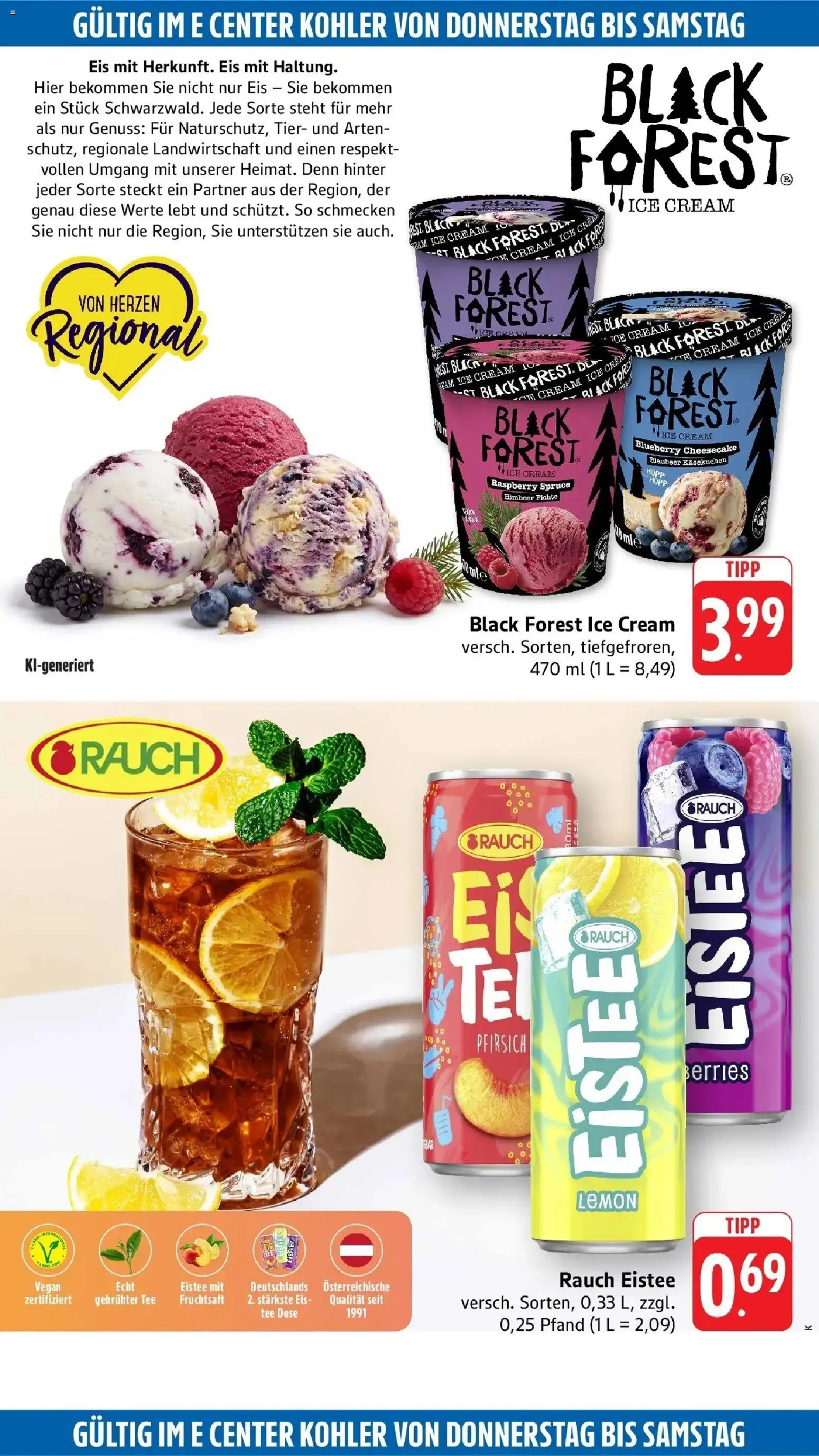Edeka Prospekt Kehl (ab 24.08.2026) » Angebote Online | Seite: 50 | Produkte: Pfirsich, Tee, Fruchtsaft, Eis