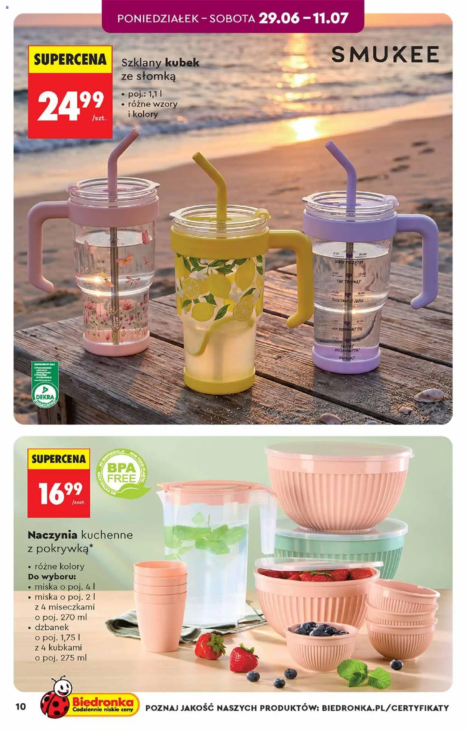 Biedronka gazetka - Hity i inspiracje od 27.06.2026 | Strona: 10 | Produkty: Dzbanek