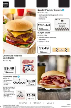 Preview of Booker Wholesale - Winter Catering News 2026 valid from 07.01.2026 | Page: 10 | Products: Burger, Milk, Ham, Beef