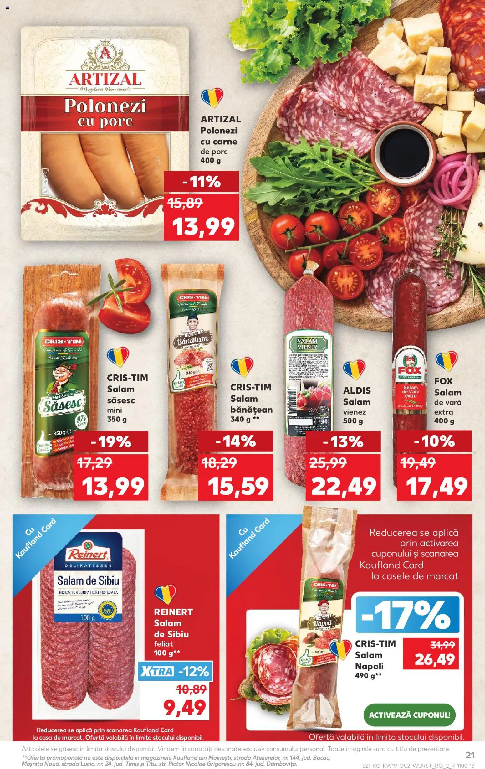 Noul catalog Kaufland – valabil de la 06.05.2026 | Pagină: 21 | Produse: Salam, Carne De Porc