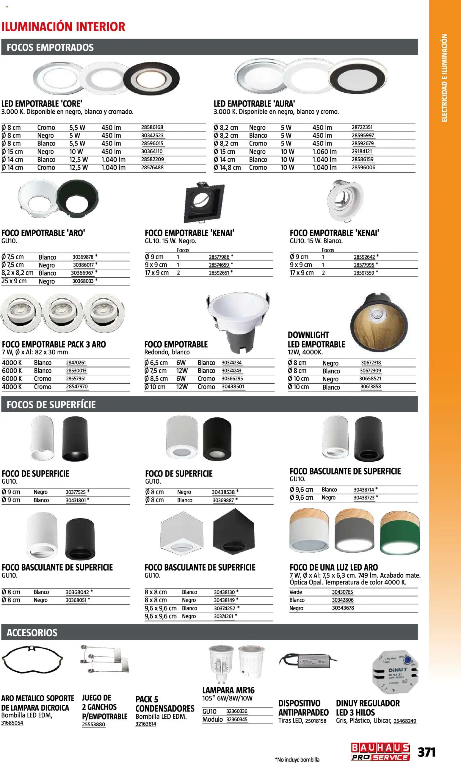 Bauhaus ProService │ válido desde el 11/05/2026 | Página: 371 | Productos: Luz LED, Bombilla, Iluminación, Lámpara