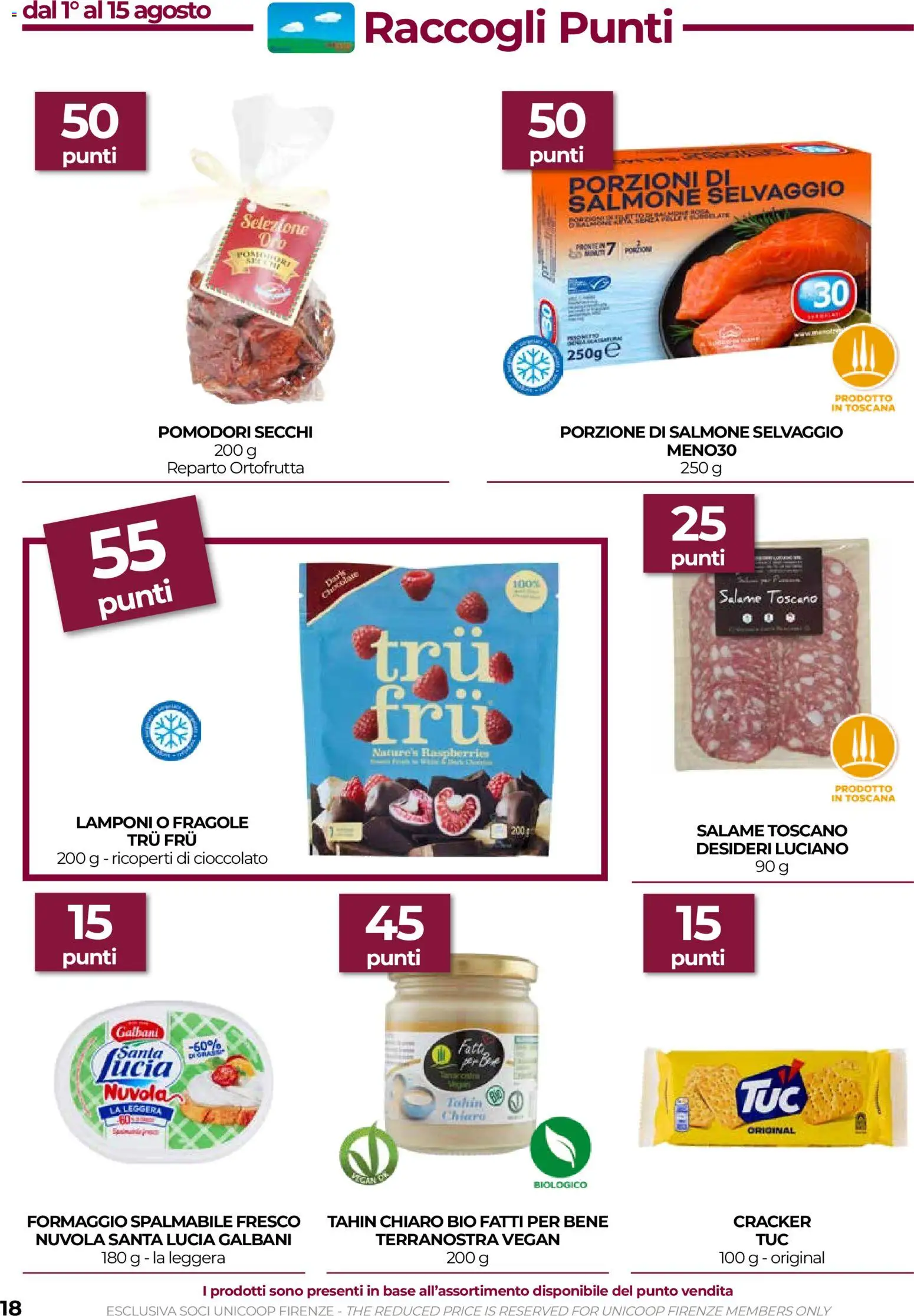 Volantino COOP del 06/08/2026 | Pagina: 18 | Prodotti: Salame, Fragole, Pomodori, Pomodori secchi