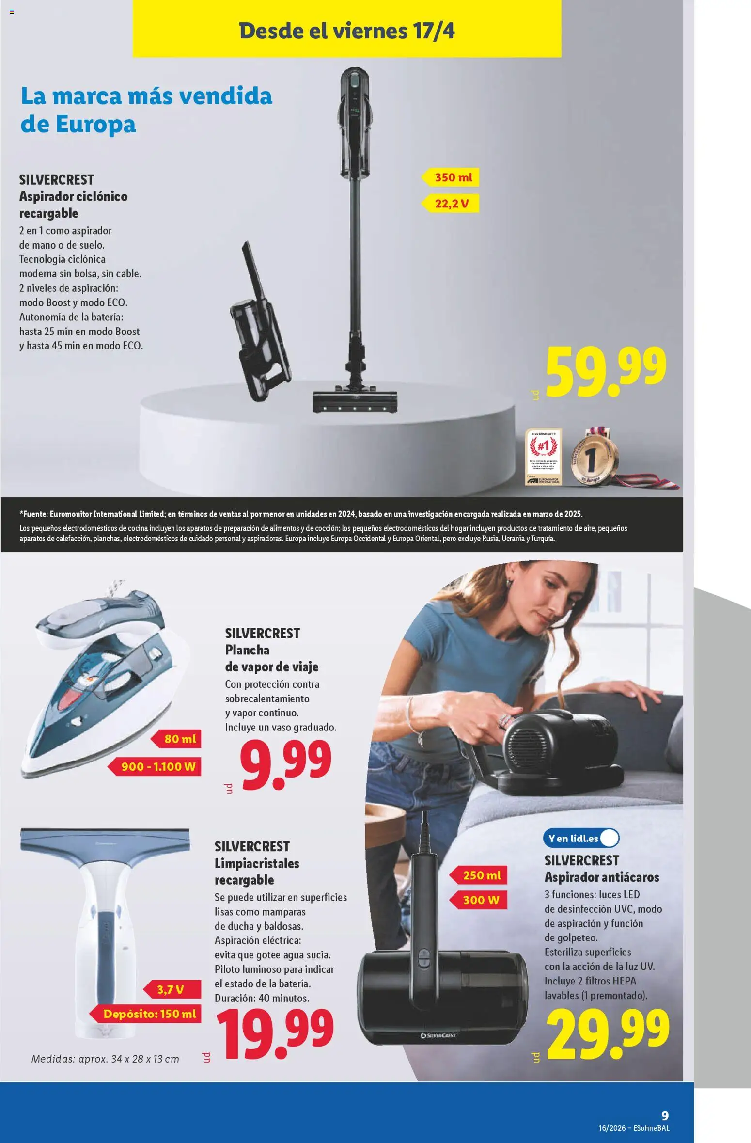 Lidl folleto de bazar │ válido desde el 13.04.2026 | Página: 17 | Productos: Plancha, Κούβα, Batería, Ducha