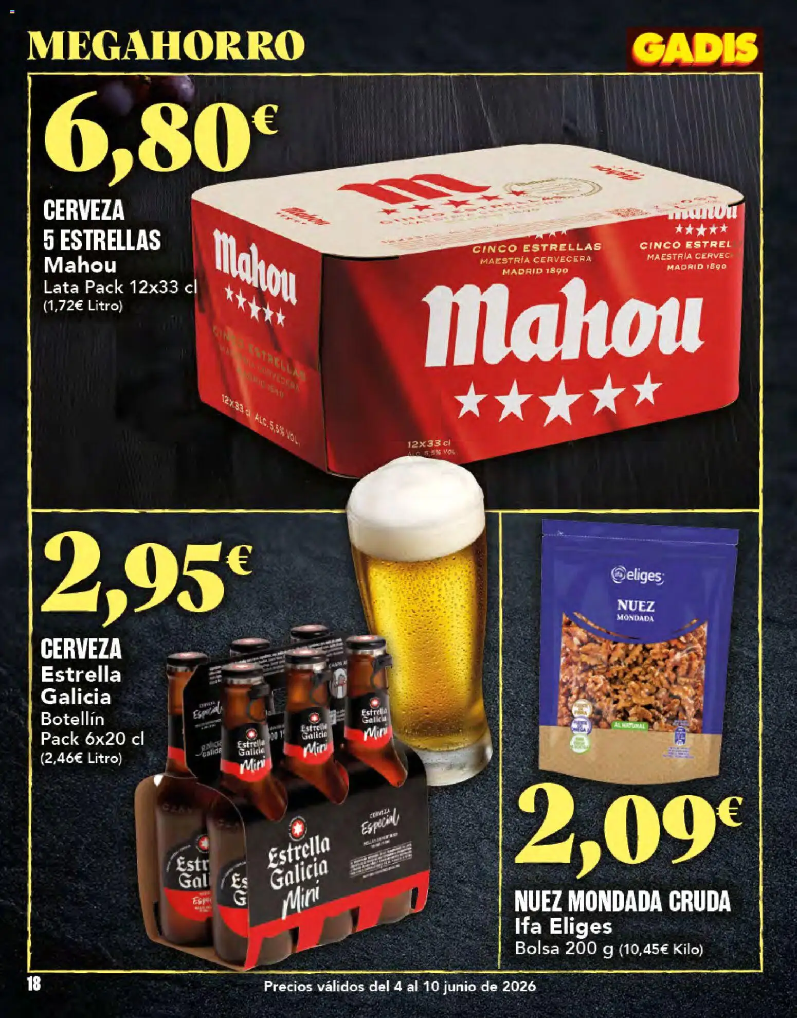 Gadis folleto │ válido desde el 04.06.2026 | Página: 18 | Productos: Cerveza, Bolsa