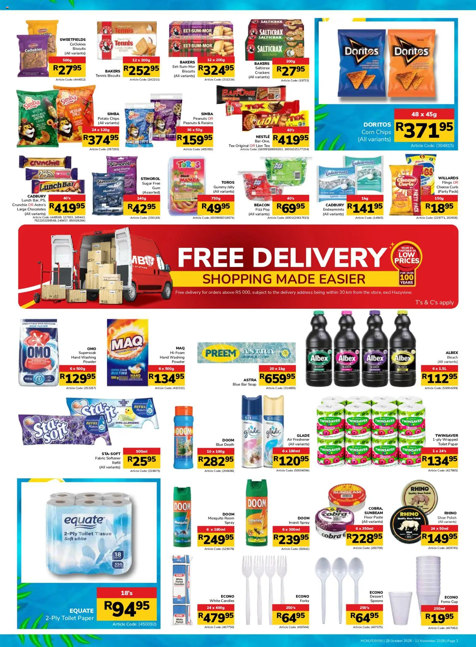 New Jumbo catalogue – valid from 29/10/2026 | Page: 3 | Products: Crackers, Toilet, Biscuits, Toilet paper
