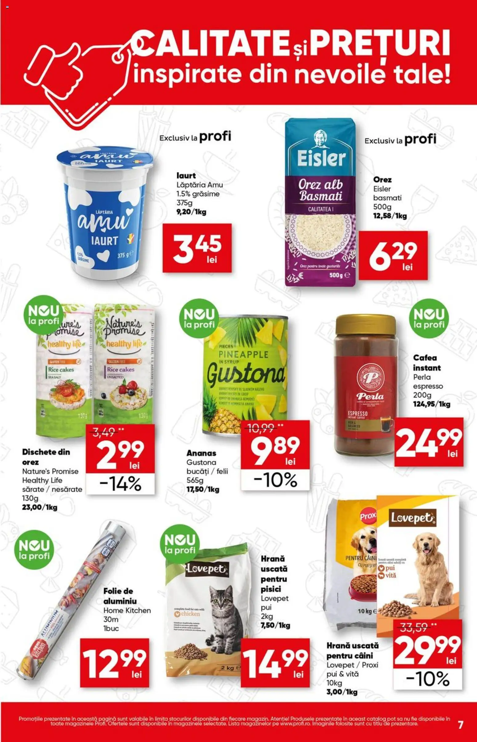 Noul catalog Profi – valabil de la 15.10.2026 | Pagină: 7 | Produse: Vită, Pui, Cafea, Orez