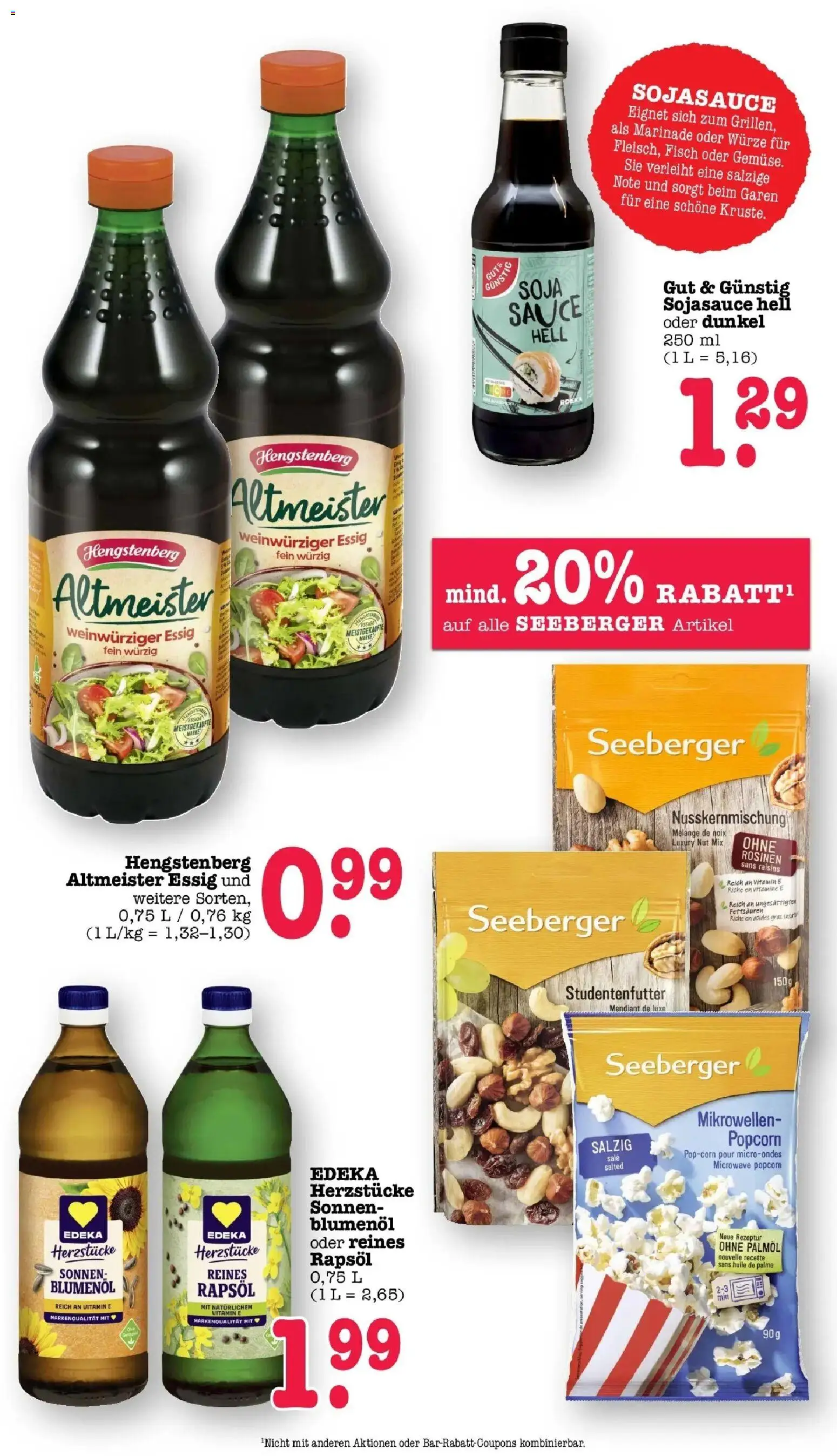 Edeka prospekt Wörth Am Rhein	 – gültig ab 27.04.2026 | Seite: 47 | Produkte: Essig, Rapsöl, Sonnenblumenol, Rosinen