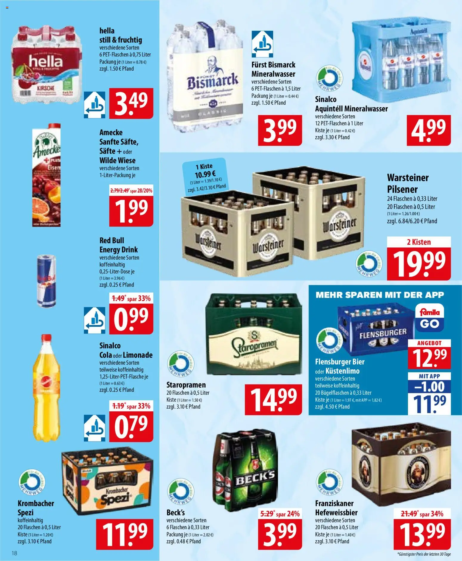 Famila Prospekt 	 – gültig ab 26.05.2026 | Seite: 18 | Produkte: Bier, Mineralwasser, Hella, Krombacher