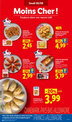 LIDL - Prévisualisation de L'ÉTAL DU VOLAILLER Nuggets de poulet avec sauces, 1 kg valide à partir de 20/08/2026 | Page: 11 | Produits: Nuggets, Ribs de porc, Grill, Porc