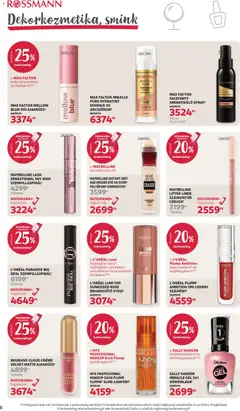 Rossmann akciós újság - amely érvényes a következő dátumtól: 2026.08.03. | Oldal: 10 | Termékek: Smink, Bronzosító