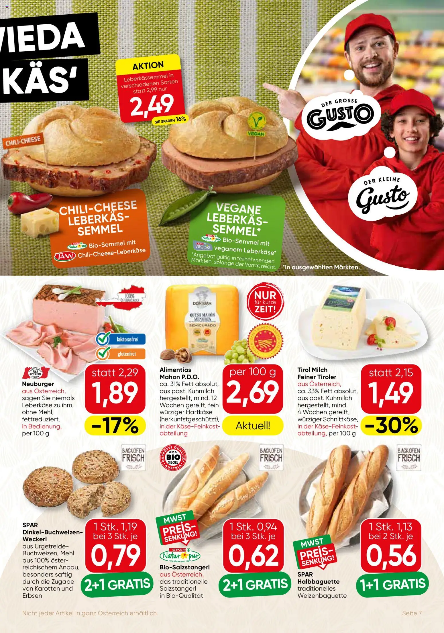 SPAR Gourmet Flugblatt gültig ab 16.07.2026 | Seite: 7 | Produkte: Erbsen, Milch