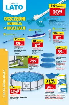 Pogląd oferty "Auchan gazetka - 30 Lat Hipermarket" - ważna od 25.06.2026 | Strona: 12 | Produkty: Odkurzacz, Termometr, Basen, Szczotka