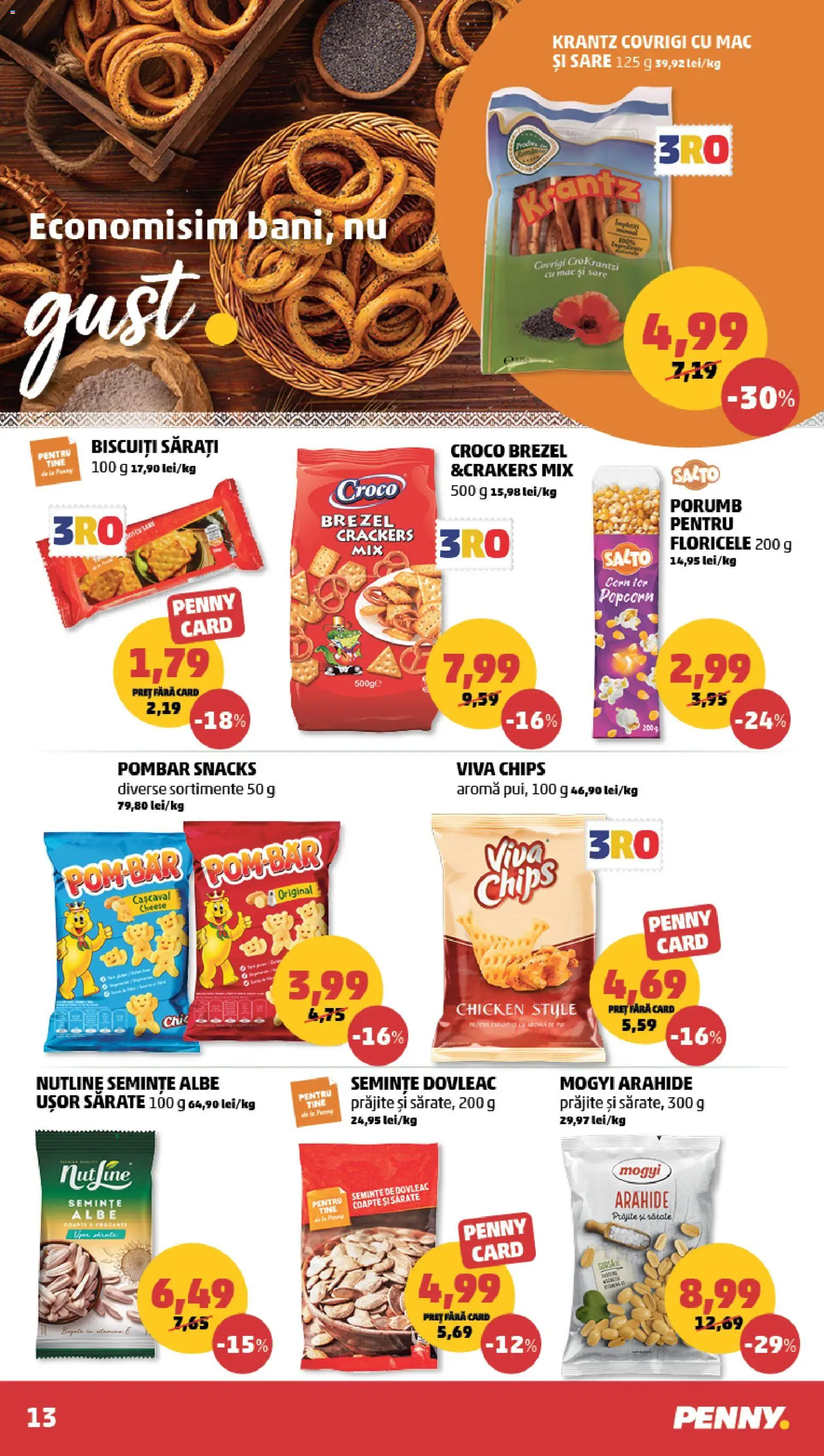 Noul catalog PENNY – valabil de la 15.04.2026 | Pagină: 13 | Produse: Dovleac, Cașcaval, Arahide, Semințe