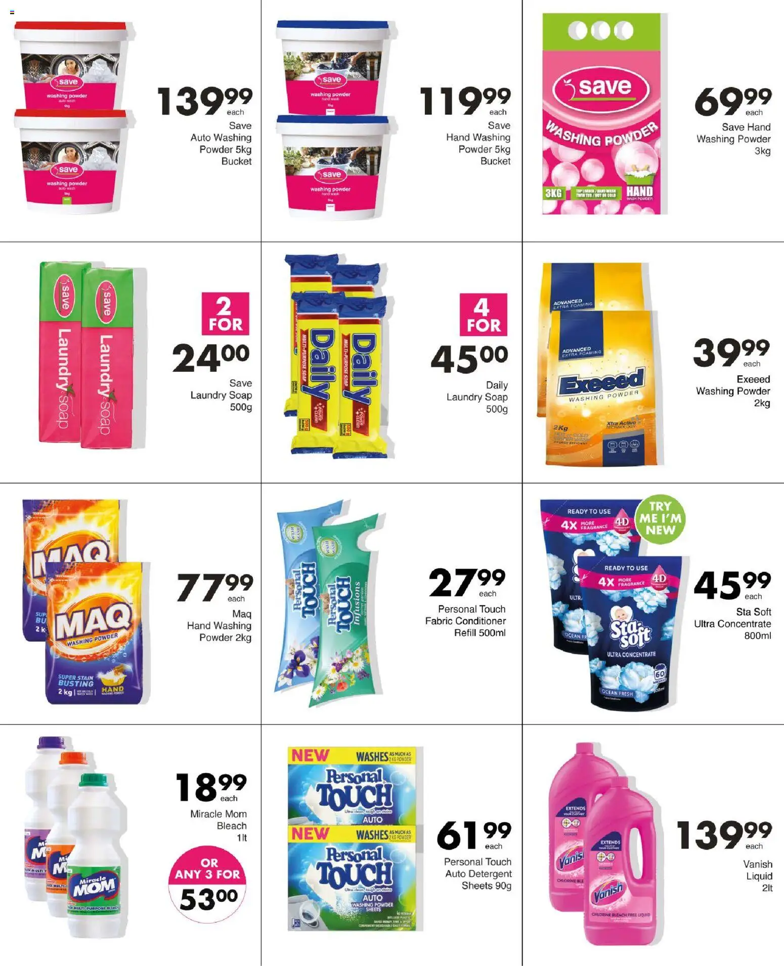 New Save catalogue – valid from 15/10/2026 | Page: 73 | Products: Bleach, Fragrance, Powder, Washing powder