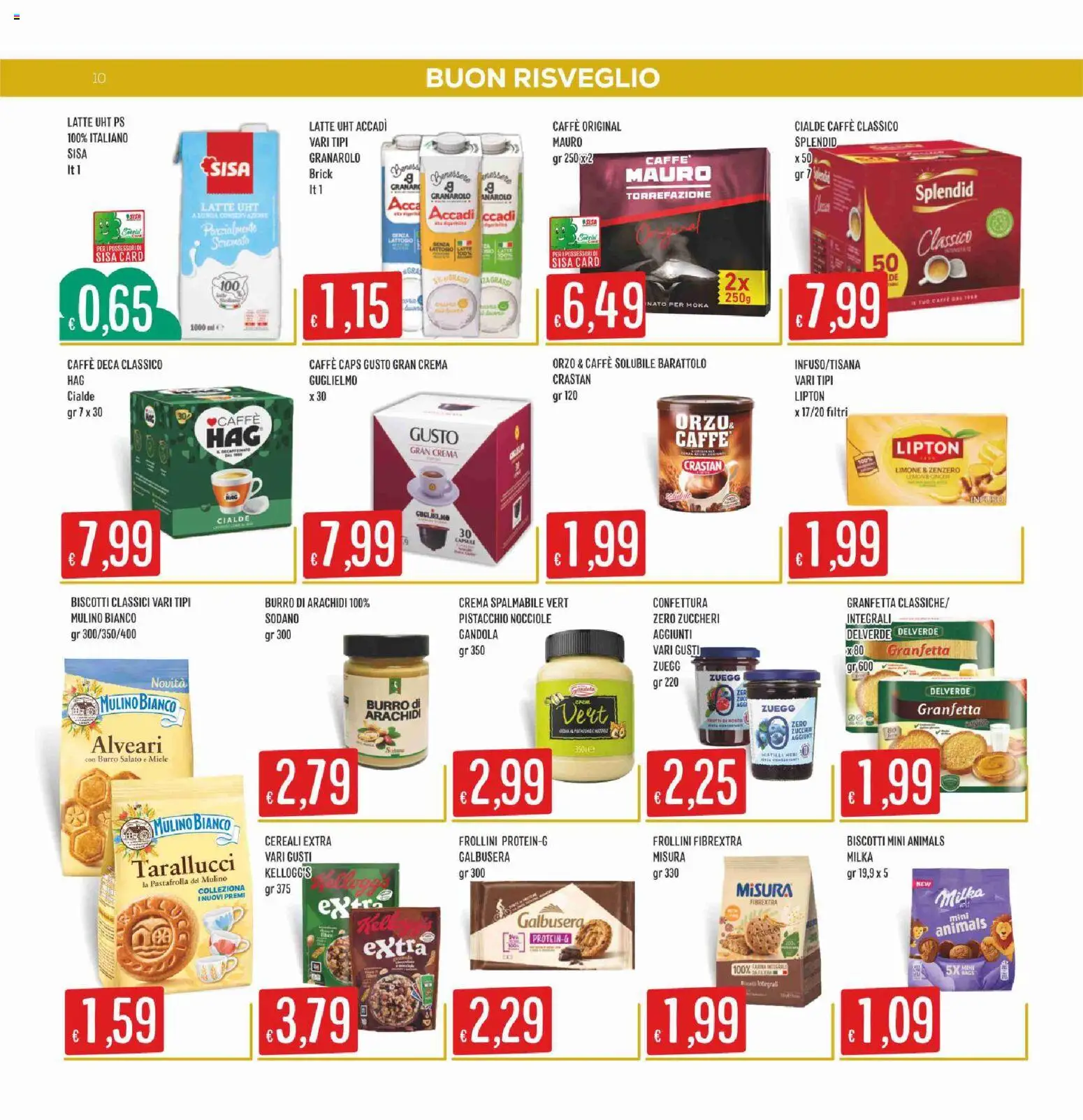 Volantino SISA del 09/07/2026 | Pagina: 10 | Prodotti: Crema, Caffè, Arachidi, Burro di arachidi